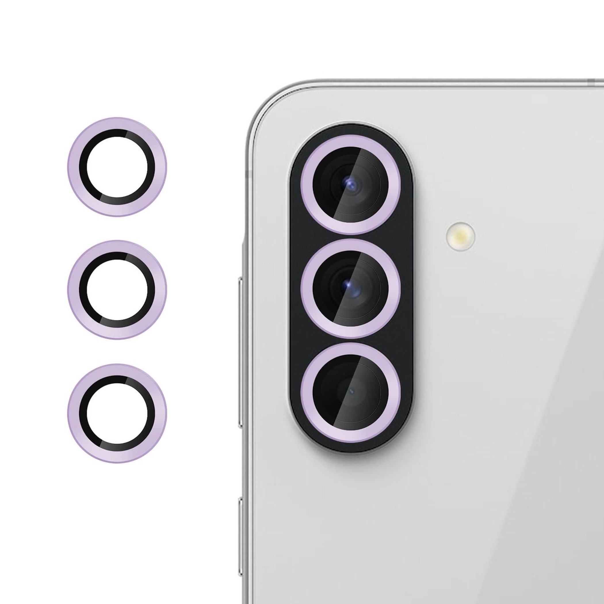 F&uuml;r Samsung Galaxy A37 / A57 5G Kalebol 9H Kamera Schutzglas Lila 