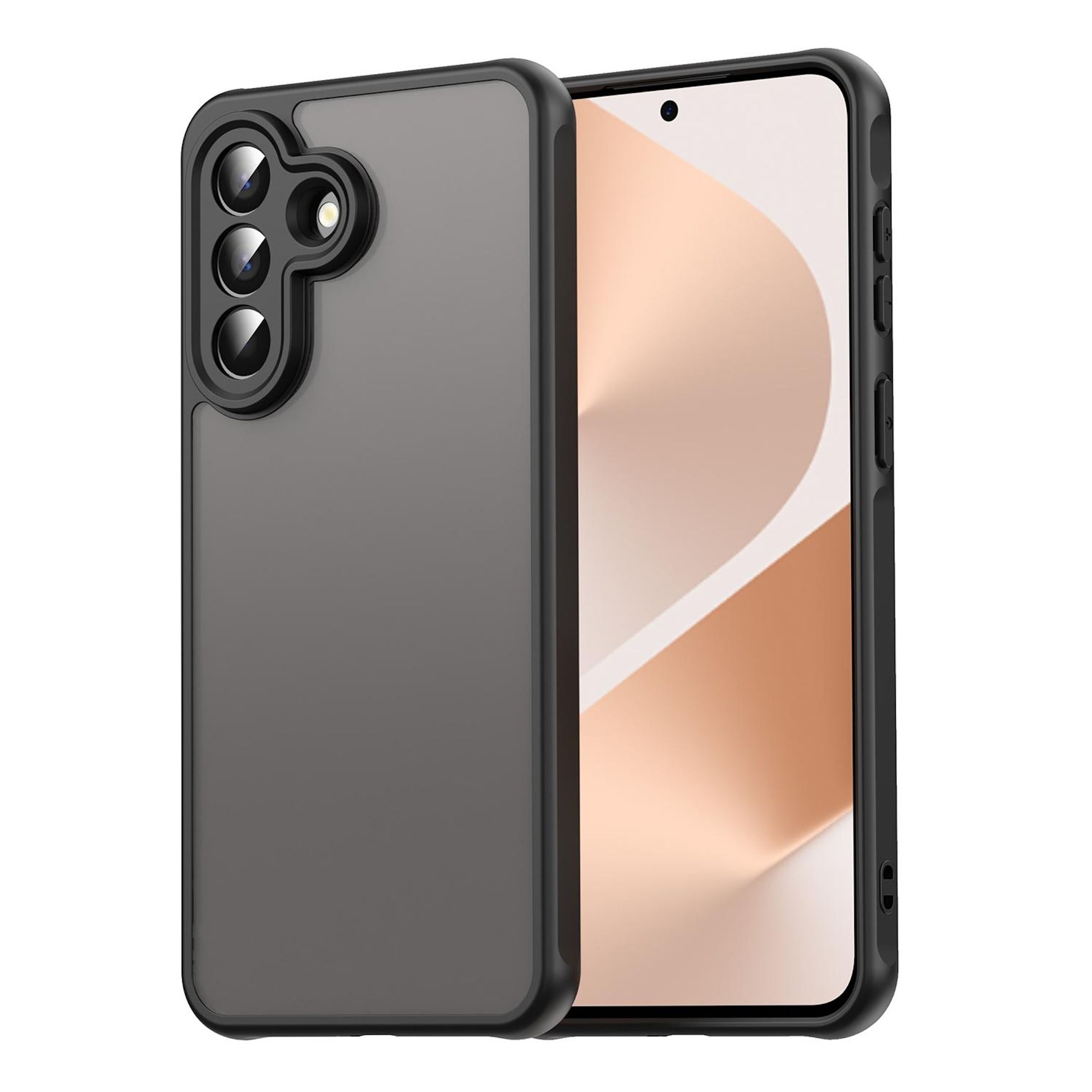 F&uuml;r Samsung Galaxy A57 5G TPU / PC Frosted Hybrid H&uuml;lle Schwarz 