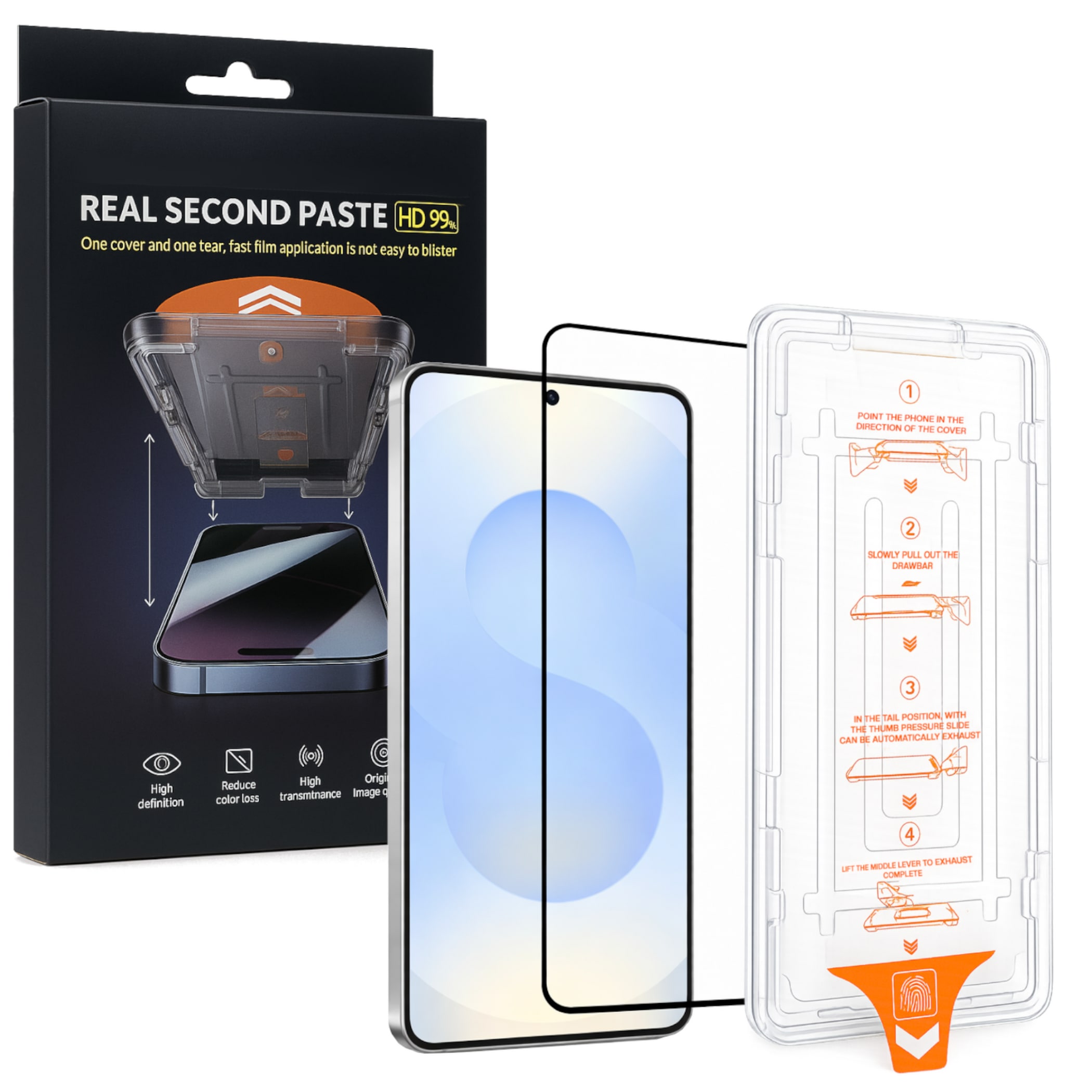 F&uuml;r Samsung Galaxy S26 5G SnapFit 9H Hart Glas mit Installationshilfe 