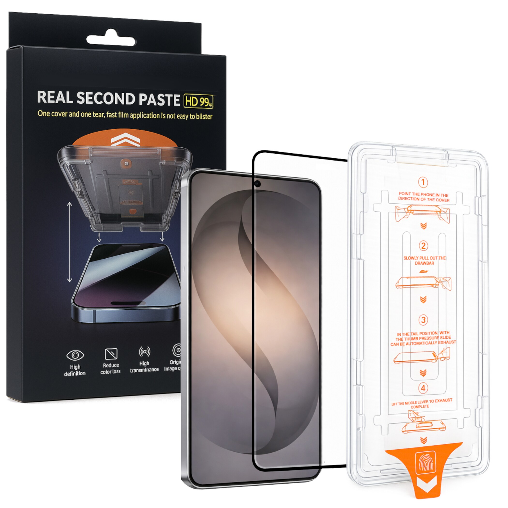 F&uuml;r Samsung Galaxy S26 Plus 5G SnapFit 9H Hart Glas Installationshilfe 