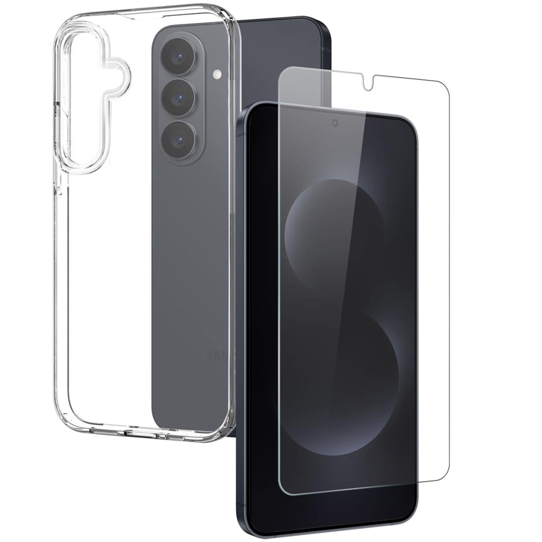 F&uuml;r Samsung Galaxy S26 2 in 1 TPU Schutz H&uuml;lle + 9H Glas Transparent 