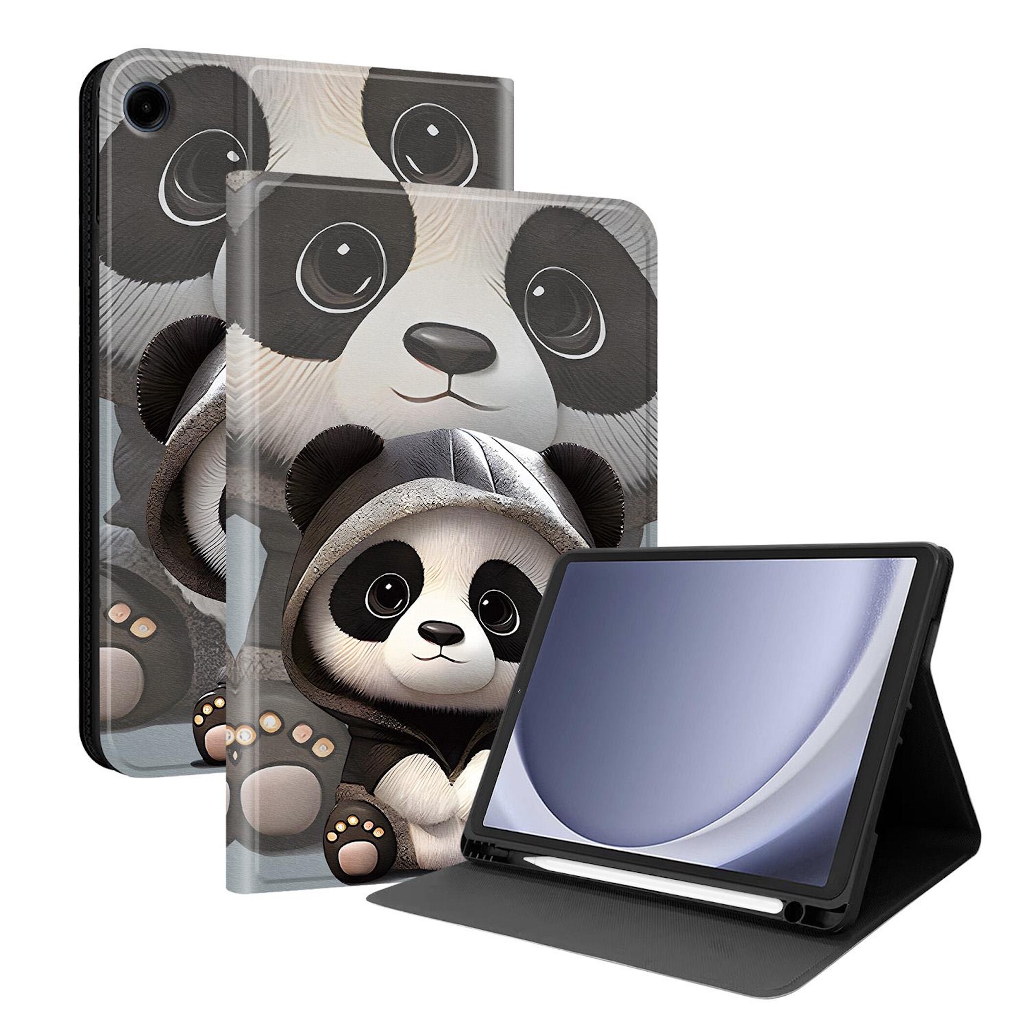 F&uuml;r Samsung Galaxy Tab A11 / Tab A9 Kunstleder Motiv Tasche 