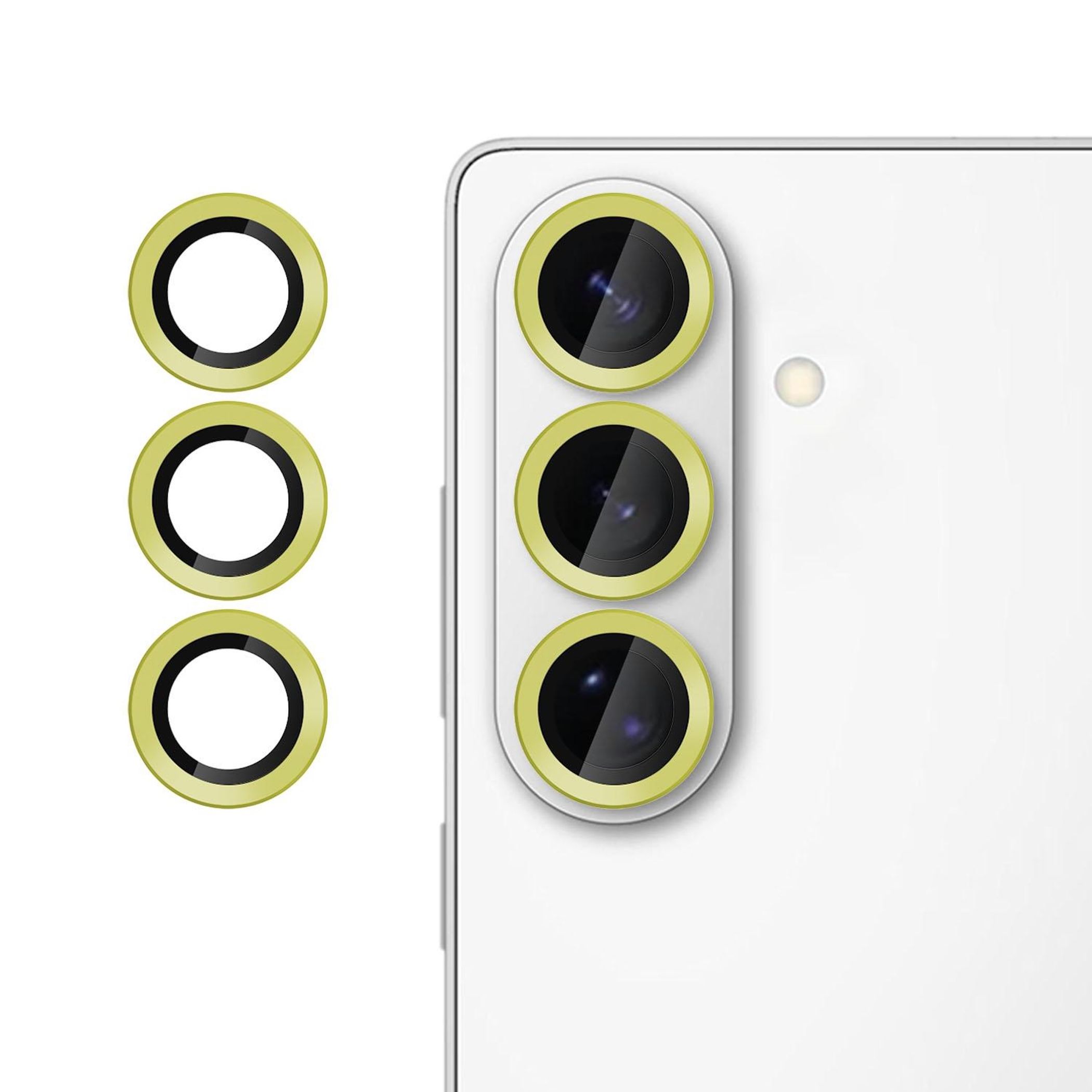 F&uuml;r Samsung Galaxy S26 5G Kalebol 9H Kamera Schutzglas D&uuml;nn Gold 