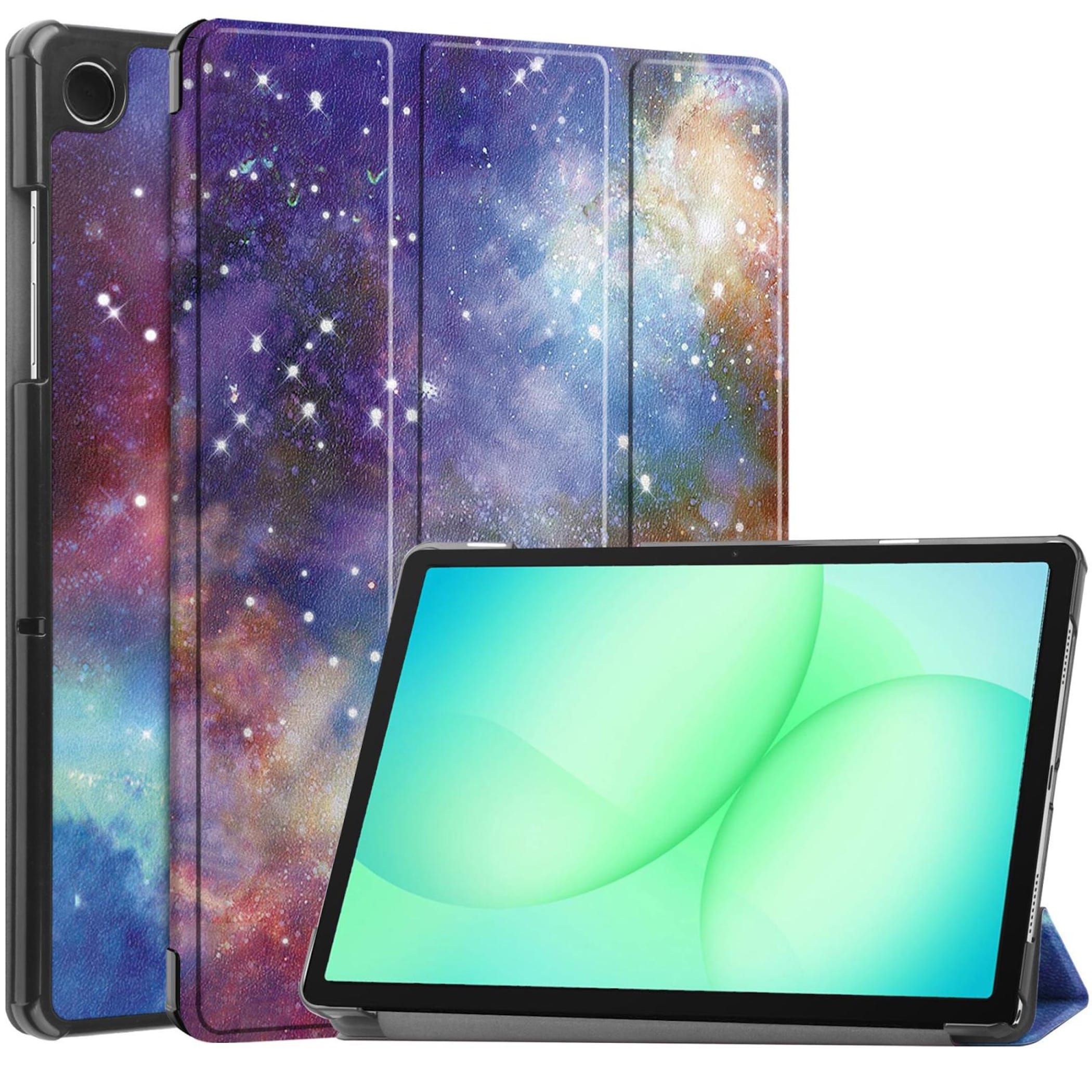 F&uuml;r Samsung Galaxy Tab A11+ Plus / A9+ Plus 3folt Smart H&uuml;lle Milchstrasse 