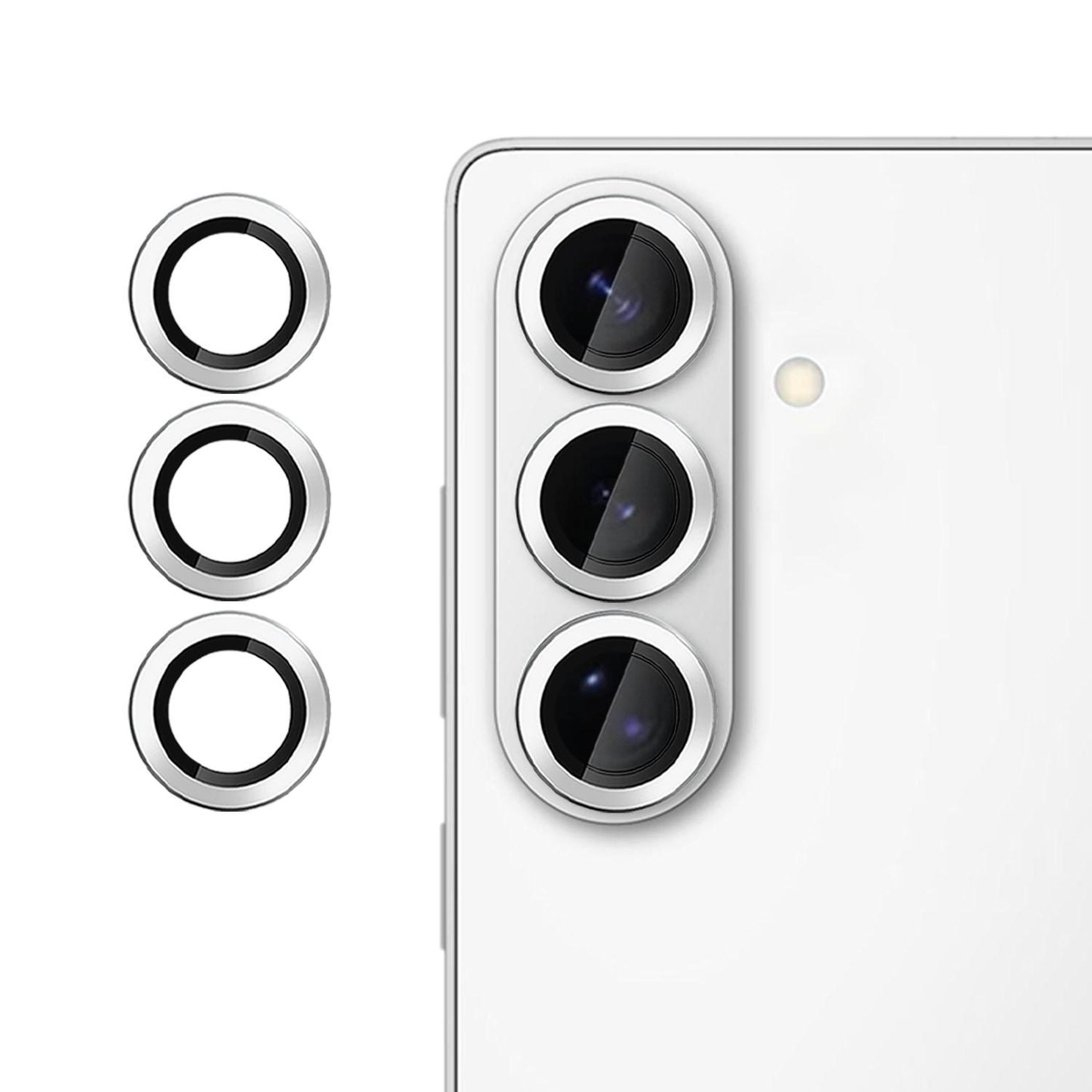 F&uuml;r Samsung Galaxy S26 Plus Kalebol 9H Kamera Schutzglas D&uuml;nn Silber 