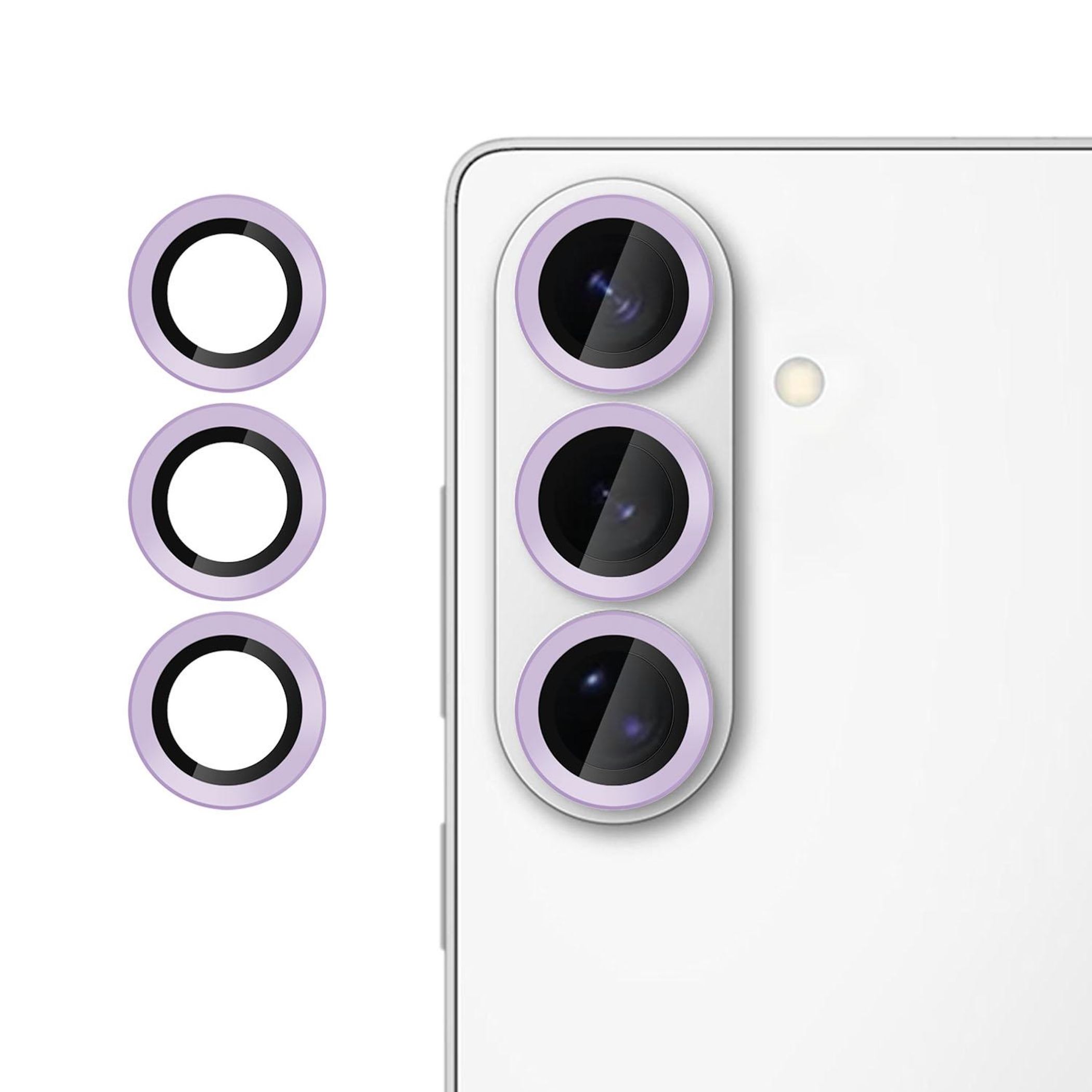 F&uuml;r Samsung Galaxy S26 Plus Kalebol 9H Kamera Schutzglas D&uuml;nn Lila 