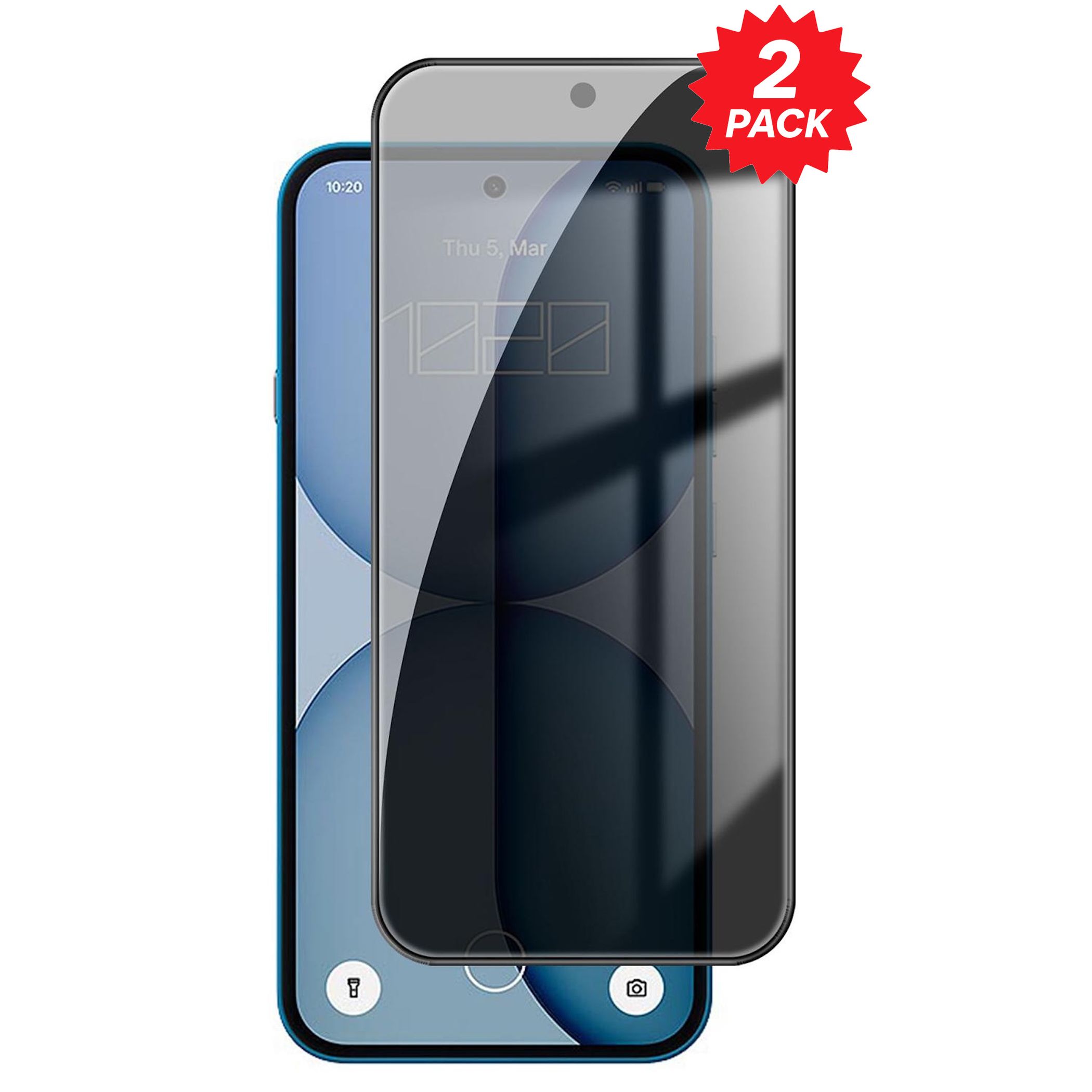 2x Privacy Schutzglas f&uuml;r Nothing Phone 4a Displayschutz 9H Hartglas Blickschutz 