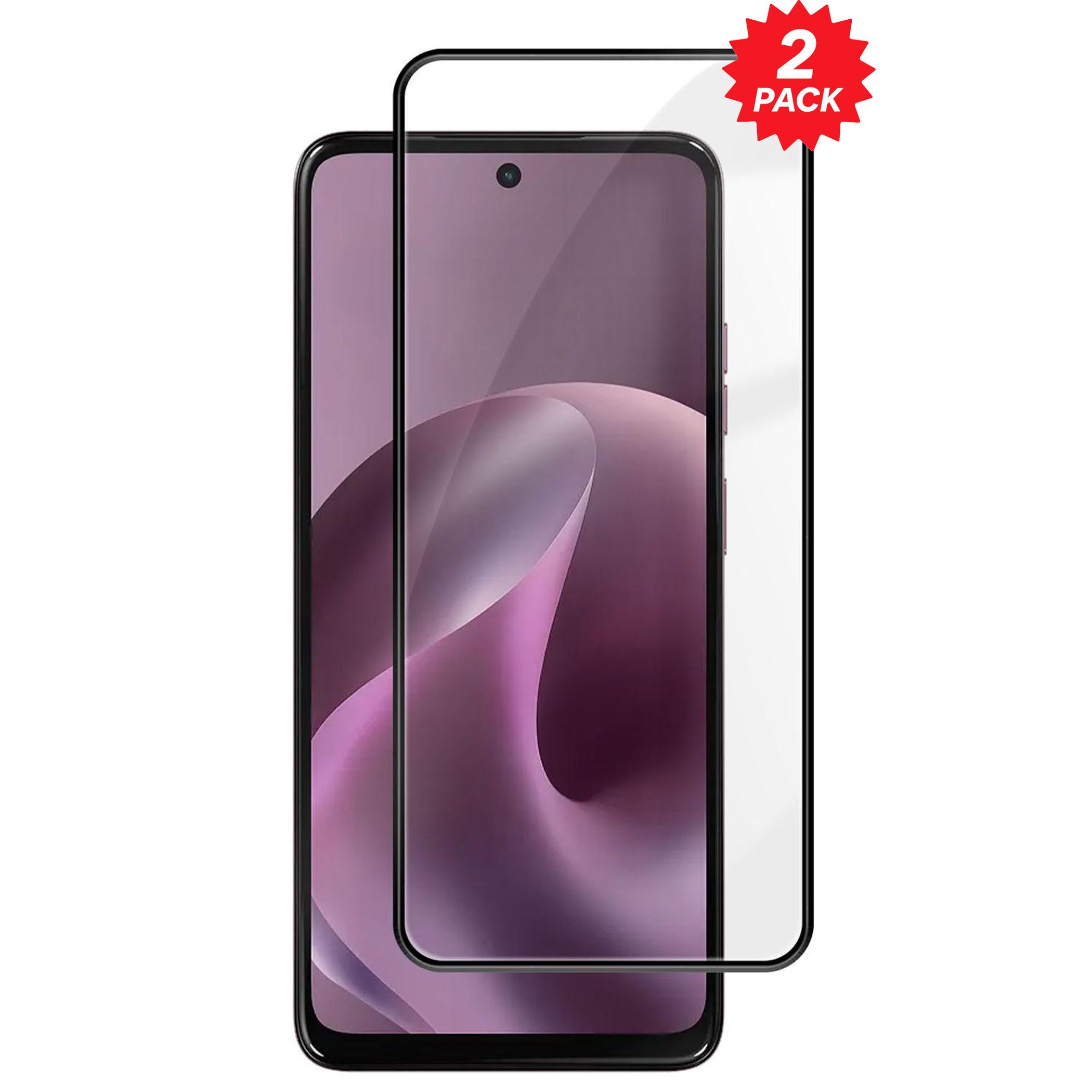 2x Full Cover Schutzglas f&uuml;r Motorola Moto G17 / G15 / Power Displayschutz 9H 