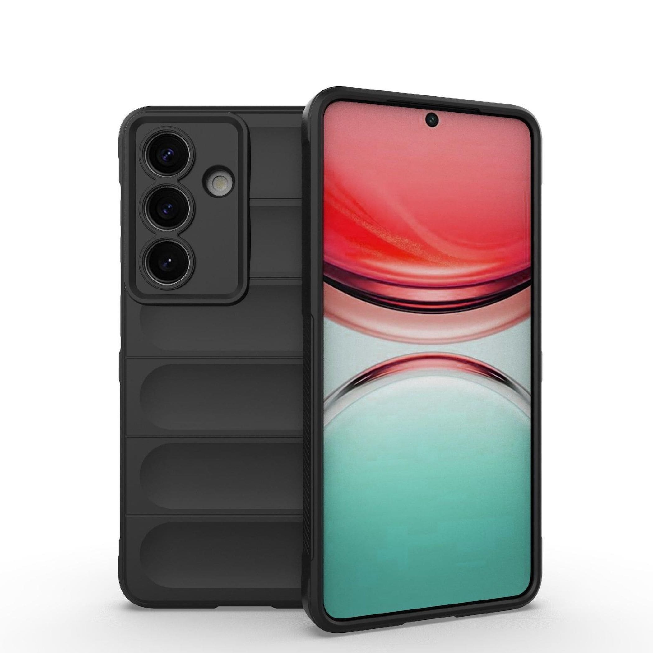 Flanell Schild Samsung Galaxy S26 5G Silikon Linsenschutz Schwarz 