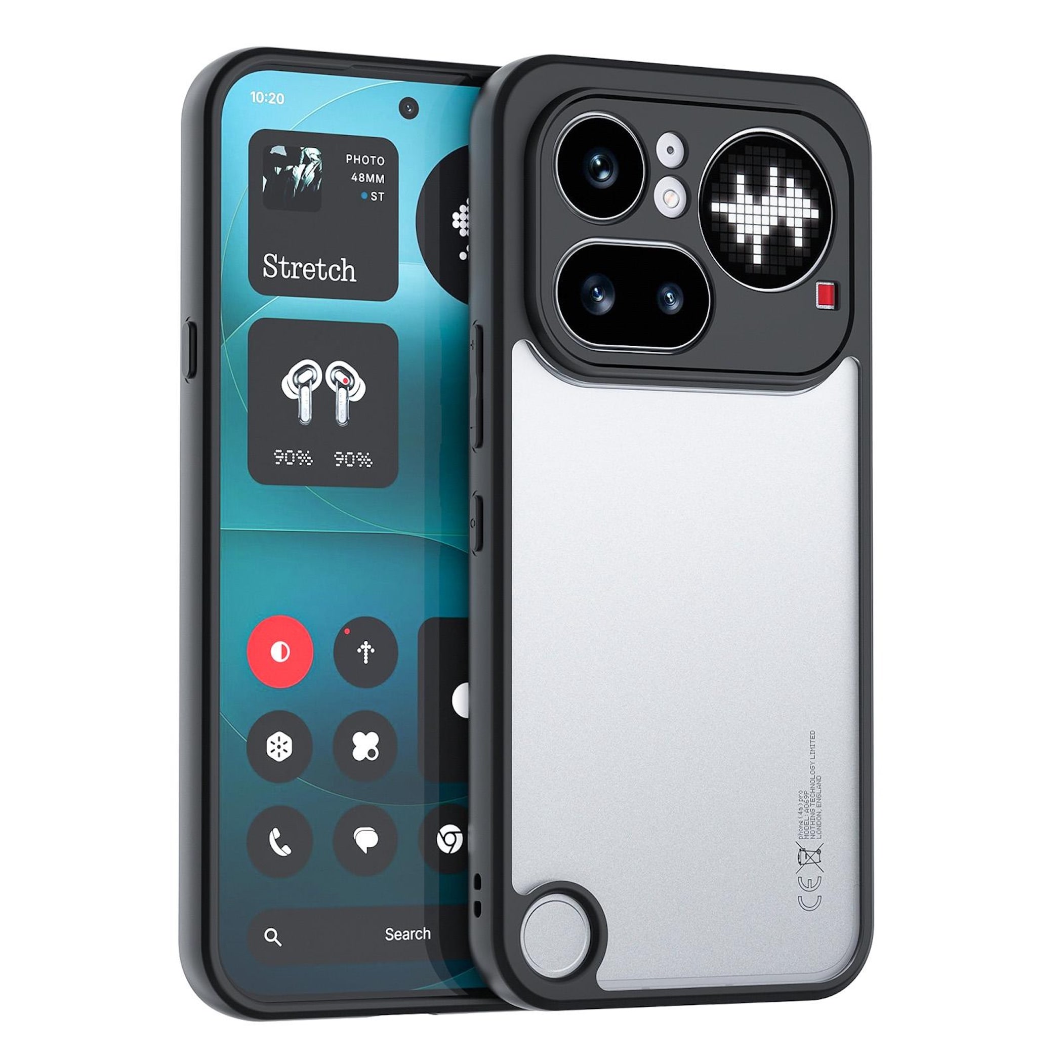 Handyh&uuml;lle Sto&szlig;fest f&uuml;r Nothing Phone 4a Pro TPU PC Airbag Linsenschutz Schwarz 
