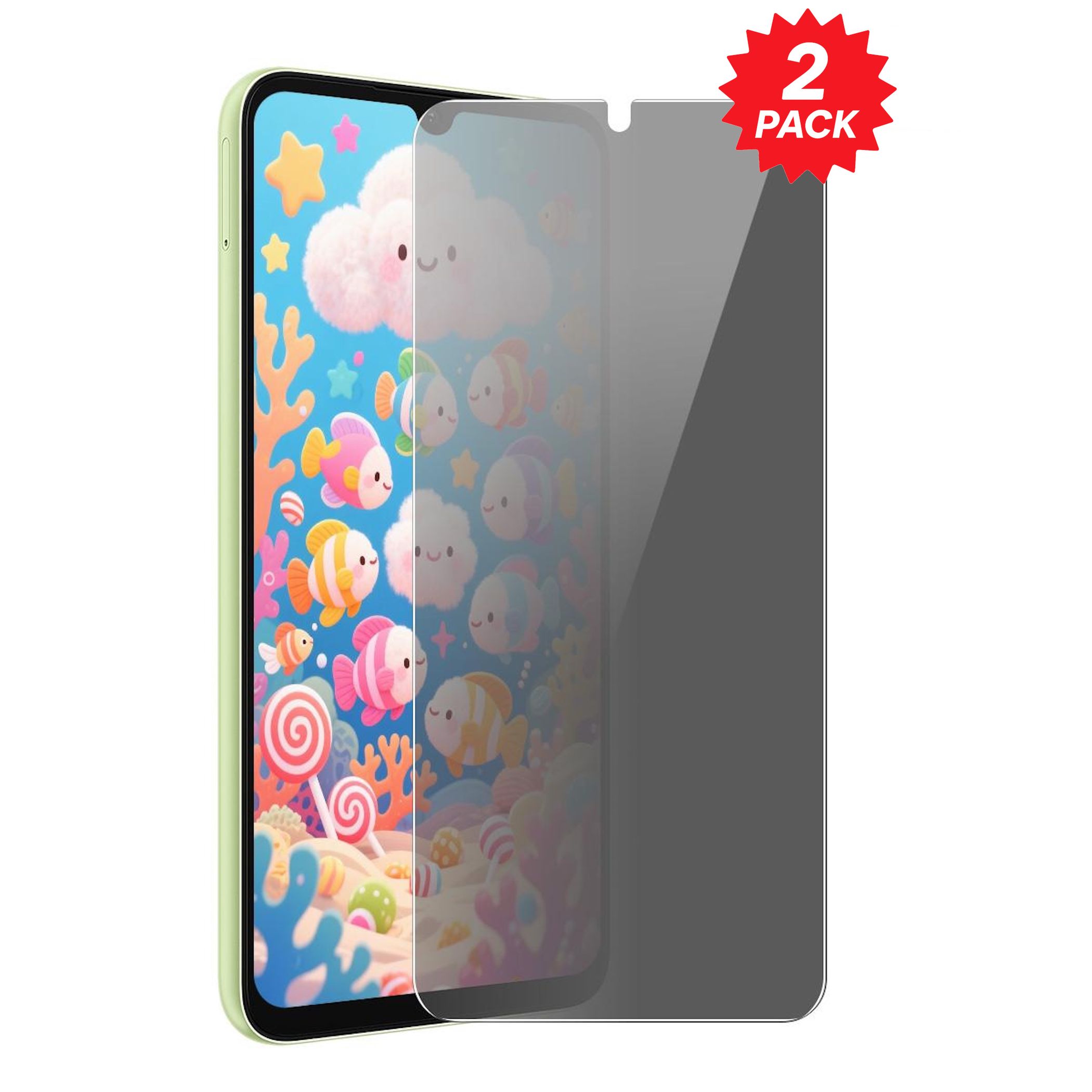 2x Privacy Schutzglas f&uuml;r Samsung Galaxy A27 Displayschutz 9H Blickschutz Glas 