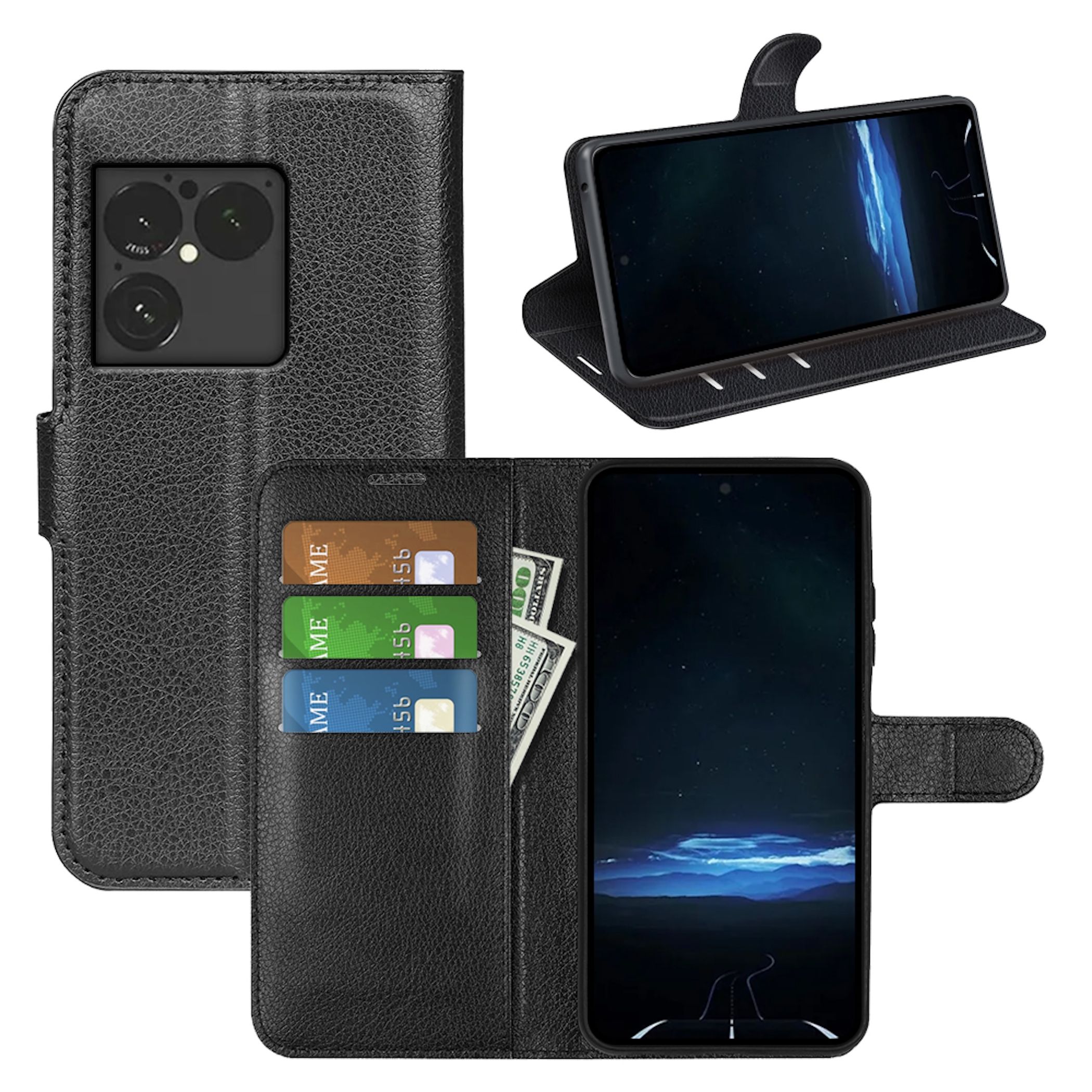 Klapph&uuml;lle f&uuml;r Sony Xperia 1 VIII Kunstleder Wallet Schutz Tasche 