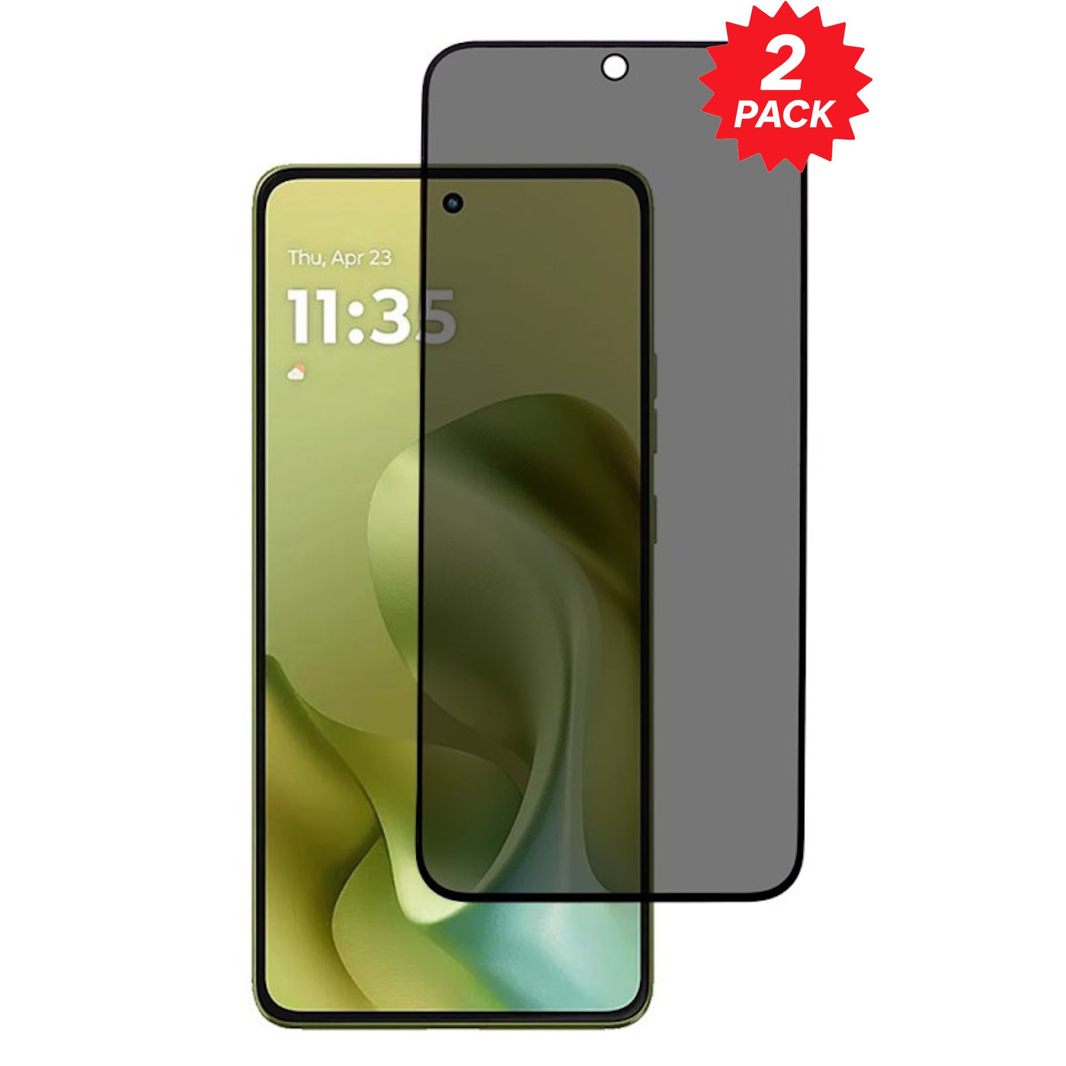 2x Privacy Schutzglas f&uuml;r Motorola Moto G87 5G Displayschutz 9H Blickschutz Glas 