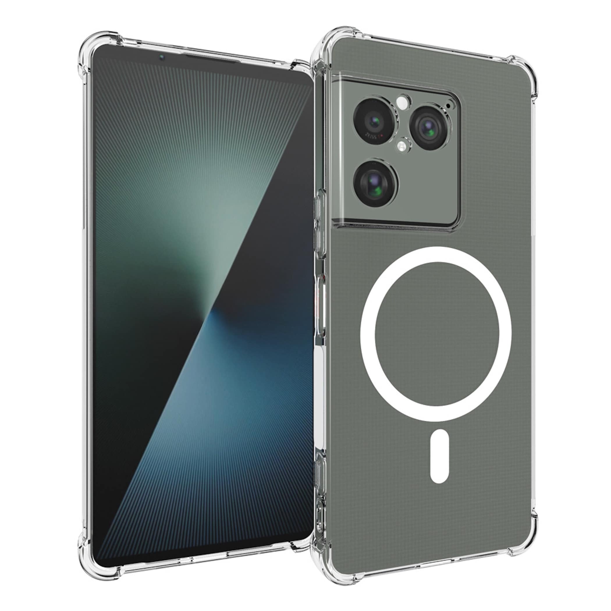MagSafe f&uuml;r Sony Xperia 1 VIII Silikon Kunststoff Schutz Transparent 