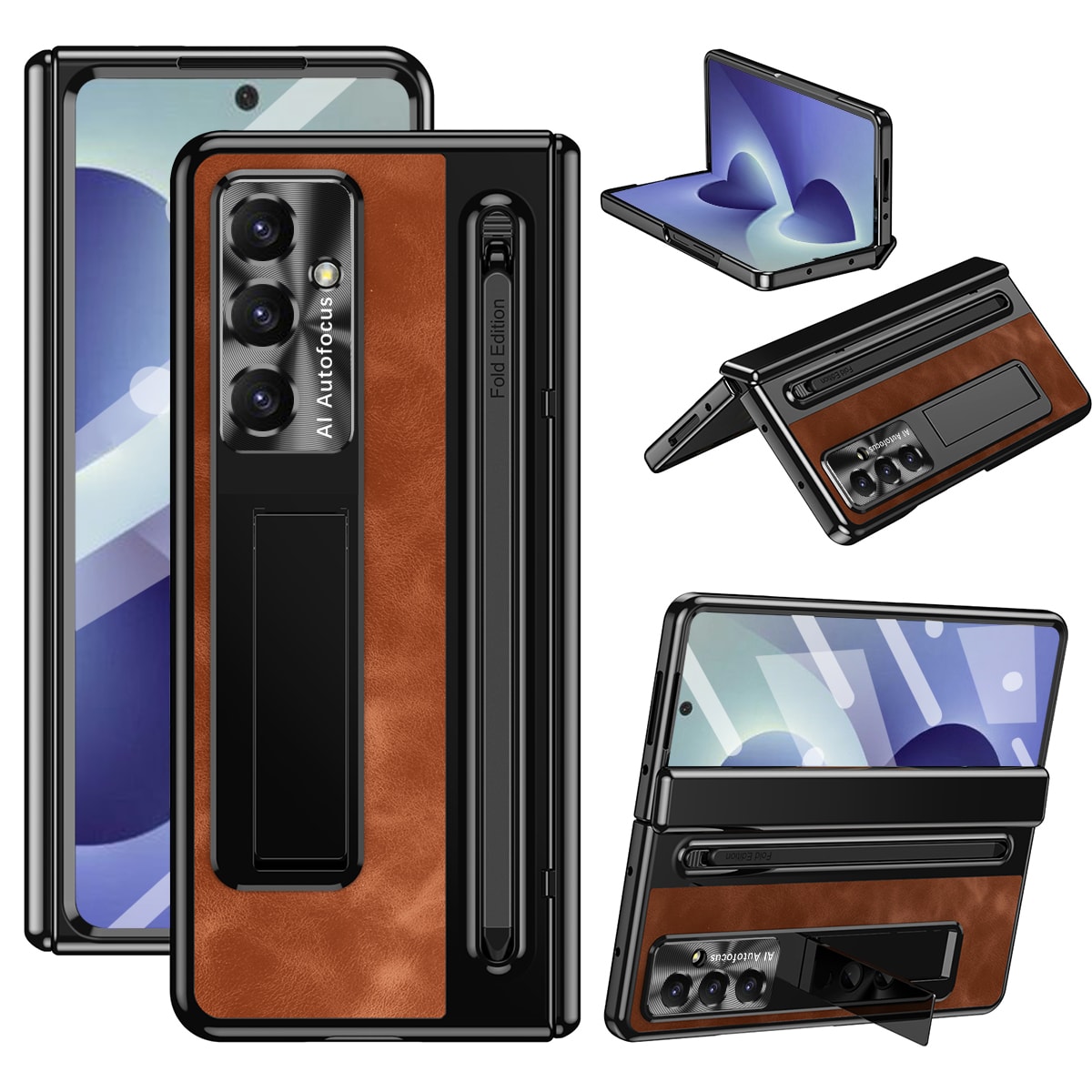 Klapph&uuml;lle + H9 Display Glas Samsung Galaxy Z Fold8 Ultra 5G Orange 