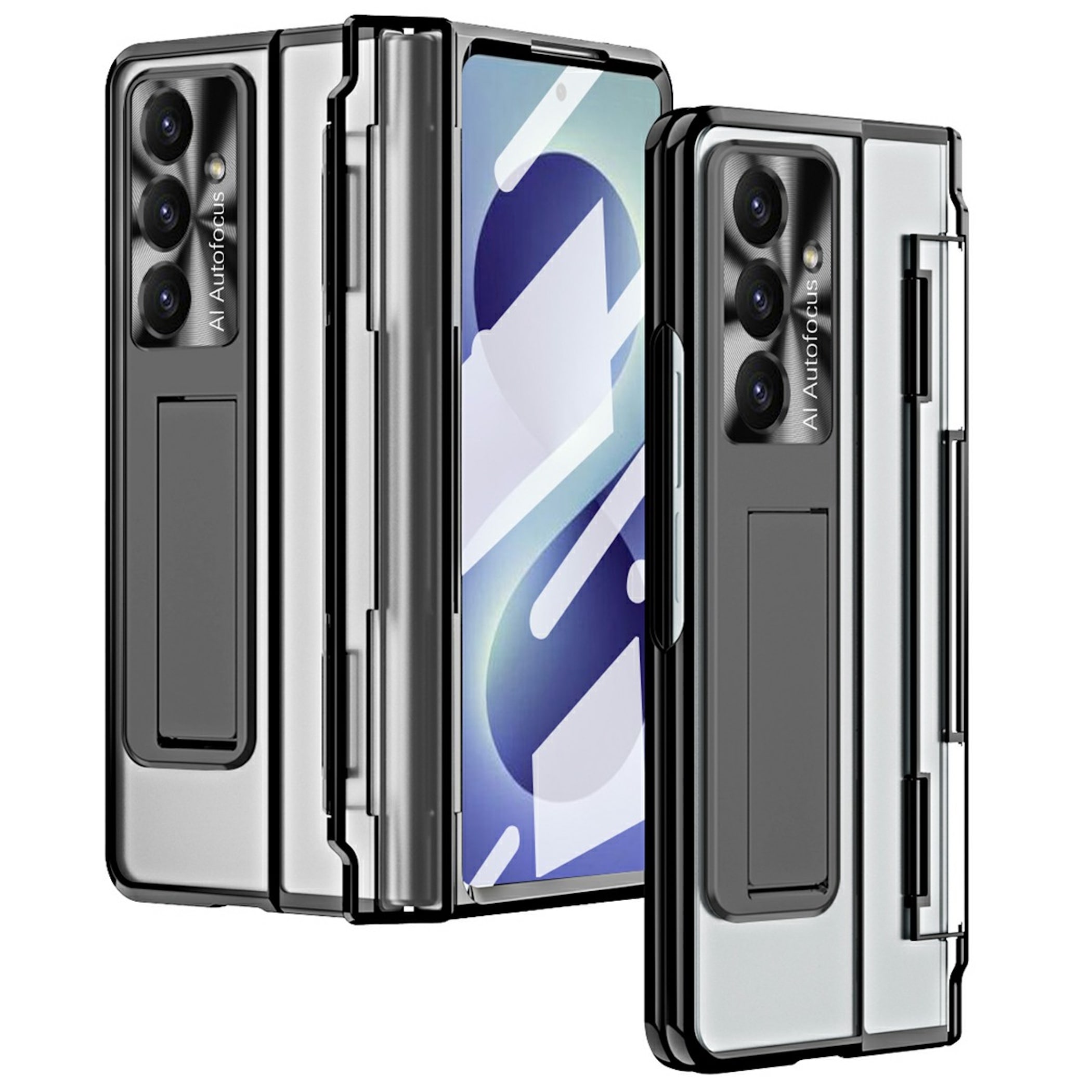 Handyh&uuml;lle Klapph&uuml;lle + H9 Display Glas Samsung Galaxy Z Fold8 Ultra 5G Klar 