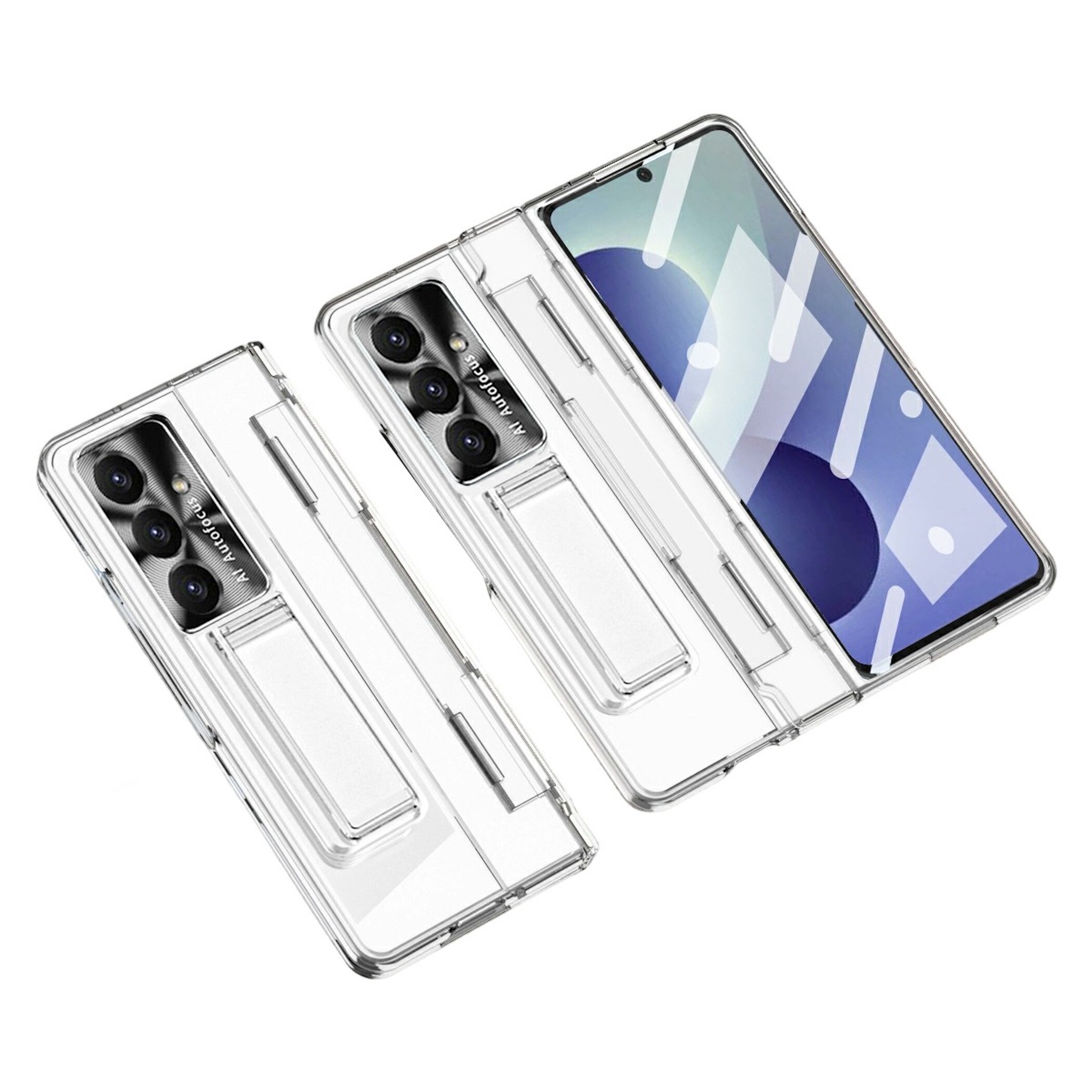 Handyh&uuml;lle Klapph&uuml;lle + H9 Display Glas Samsung Galaxy Z Fold8 Ultra 5G Klar 
