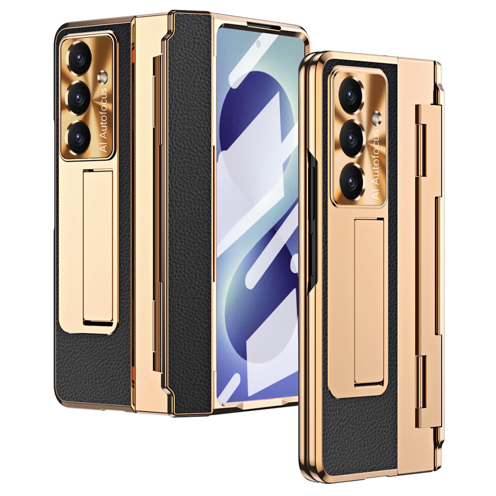Handyh&uuml;lle Klapph&uuml;lle + Display Folie Samsung Galaxy Z Fold8 Ultra 5G Schwarz 