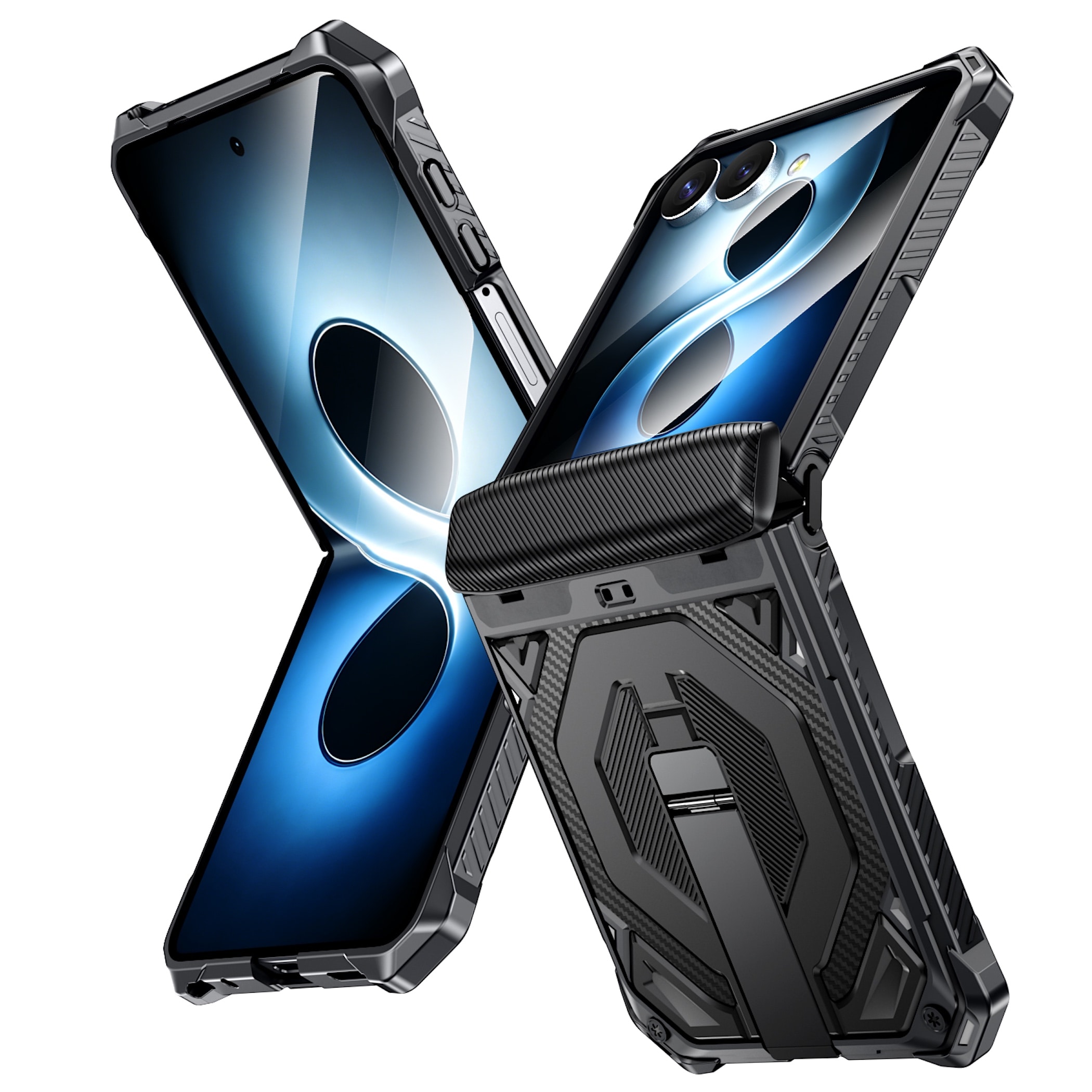 Handyh&uuml;lle Klapph&uuml;lle Kickstand f&uuml;r Samsung Galaxy Z Flip8 + 7 5G Schutz Tasche 