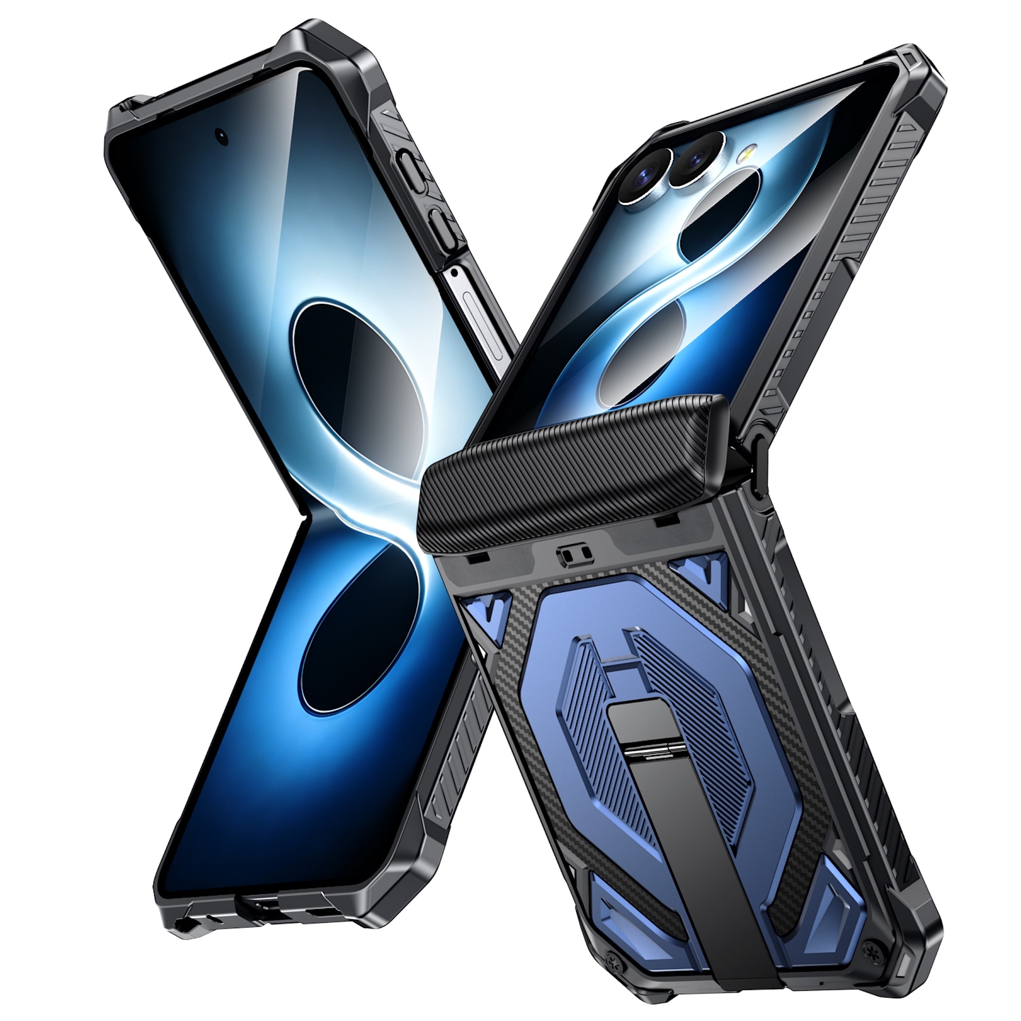Handyh&uuml;lle Klapph&uuml;lle Kickstand f&uuml;r Samsung Galaxy Z Flip8 + 7 5G Schutz Tasche 