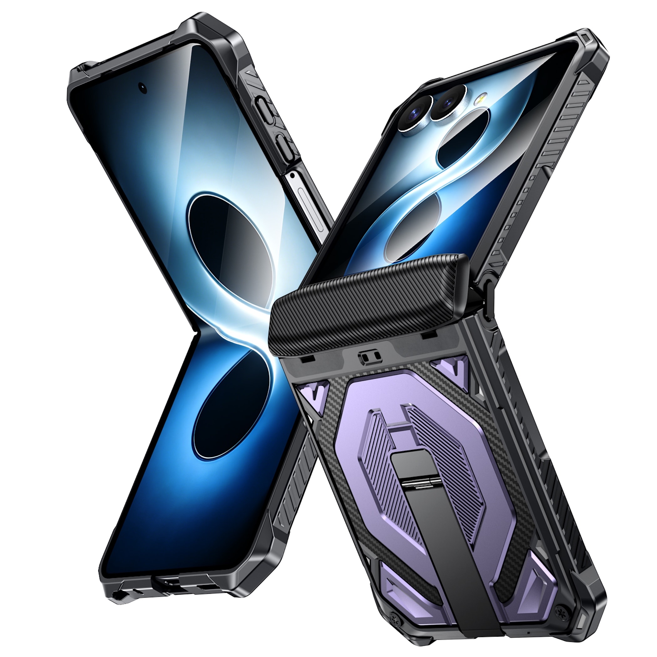 Handyh&uuml;lle Klapph&uuml;lle Kickstand f&uuml;r Samsung Galaxy Z Flip8 + 7 5G Schutz Tasche 