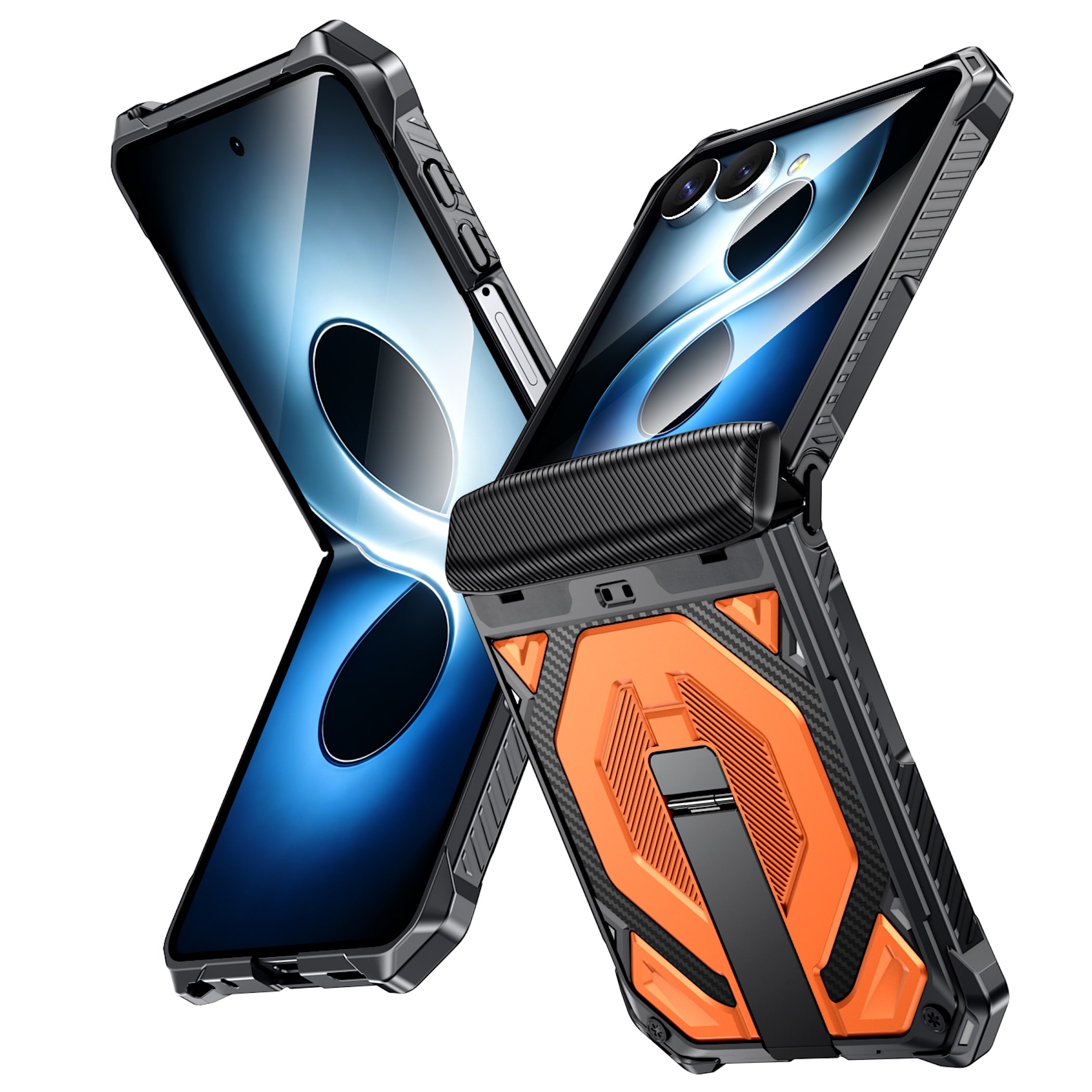 Handyh&uuml;lle Klapph&uuml;lle Kickstand f&uuml;r Samsung Galaxy Z Flip8 + 7 5G Schutz Tasche 
