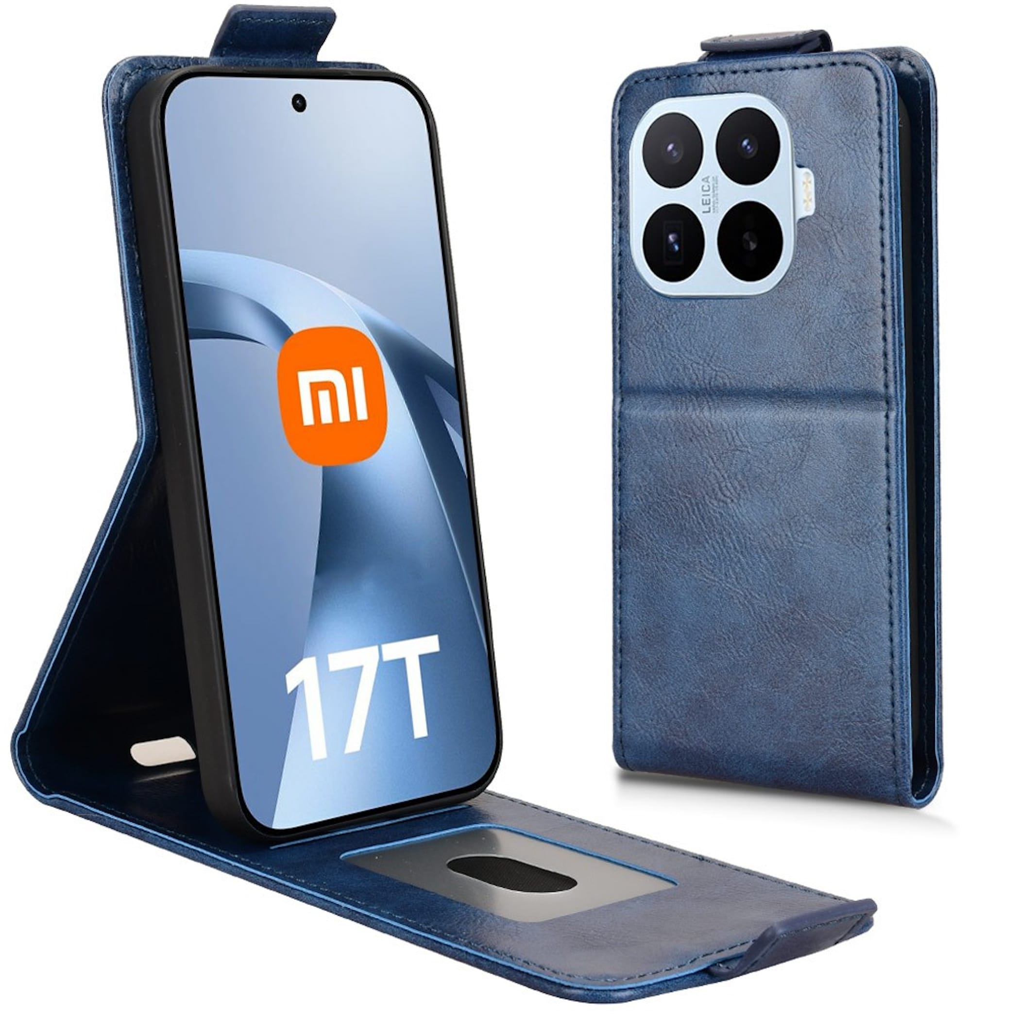 Handy H&uuml;lle Klapph&uuml;lle Kunstleder f&uuml;r Xiaomi 17T Pro Flipcase Tasche mit Kartenfach 