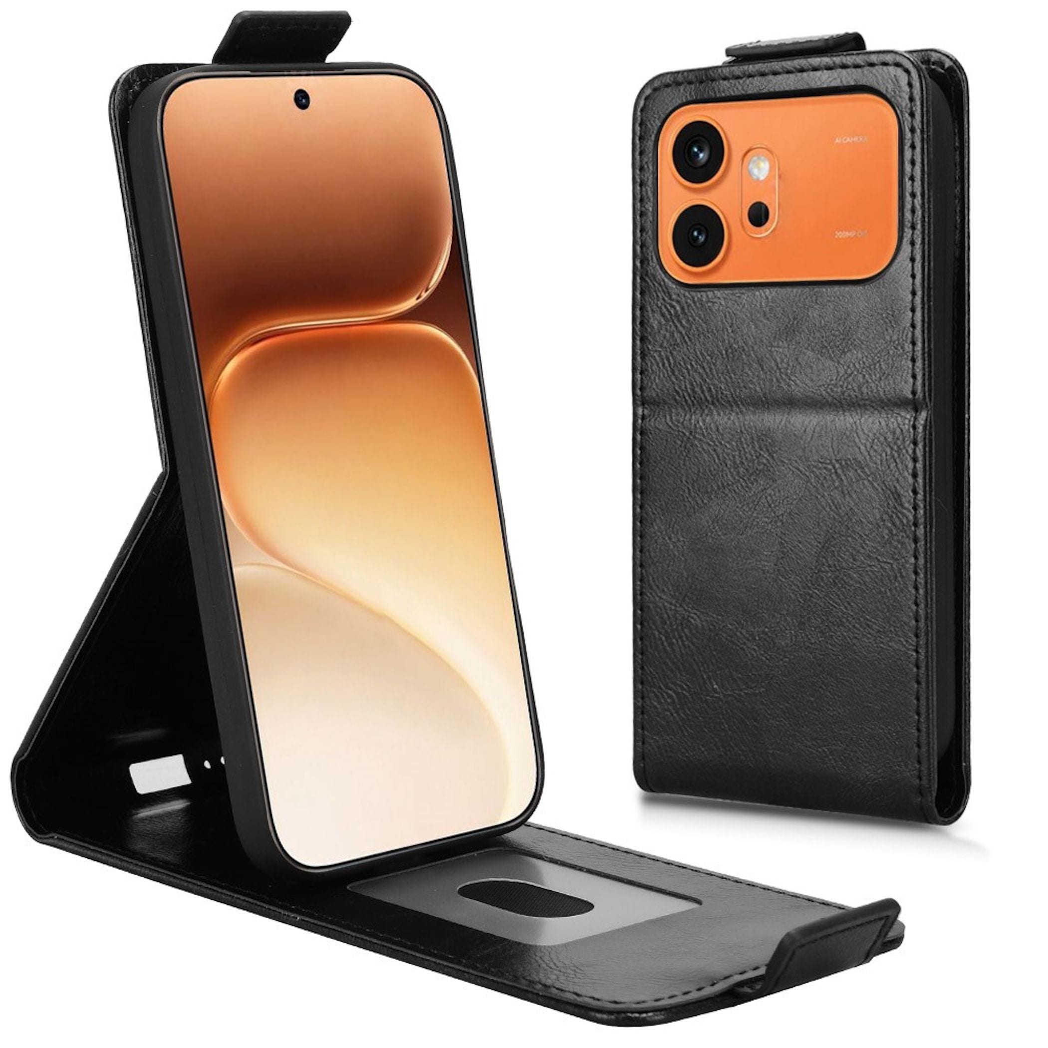 Flipcase Kunstleder Honor 600 / 600 Pro Klapph&uuml;lle Kartenfach Schwarz 