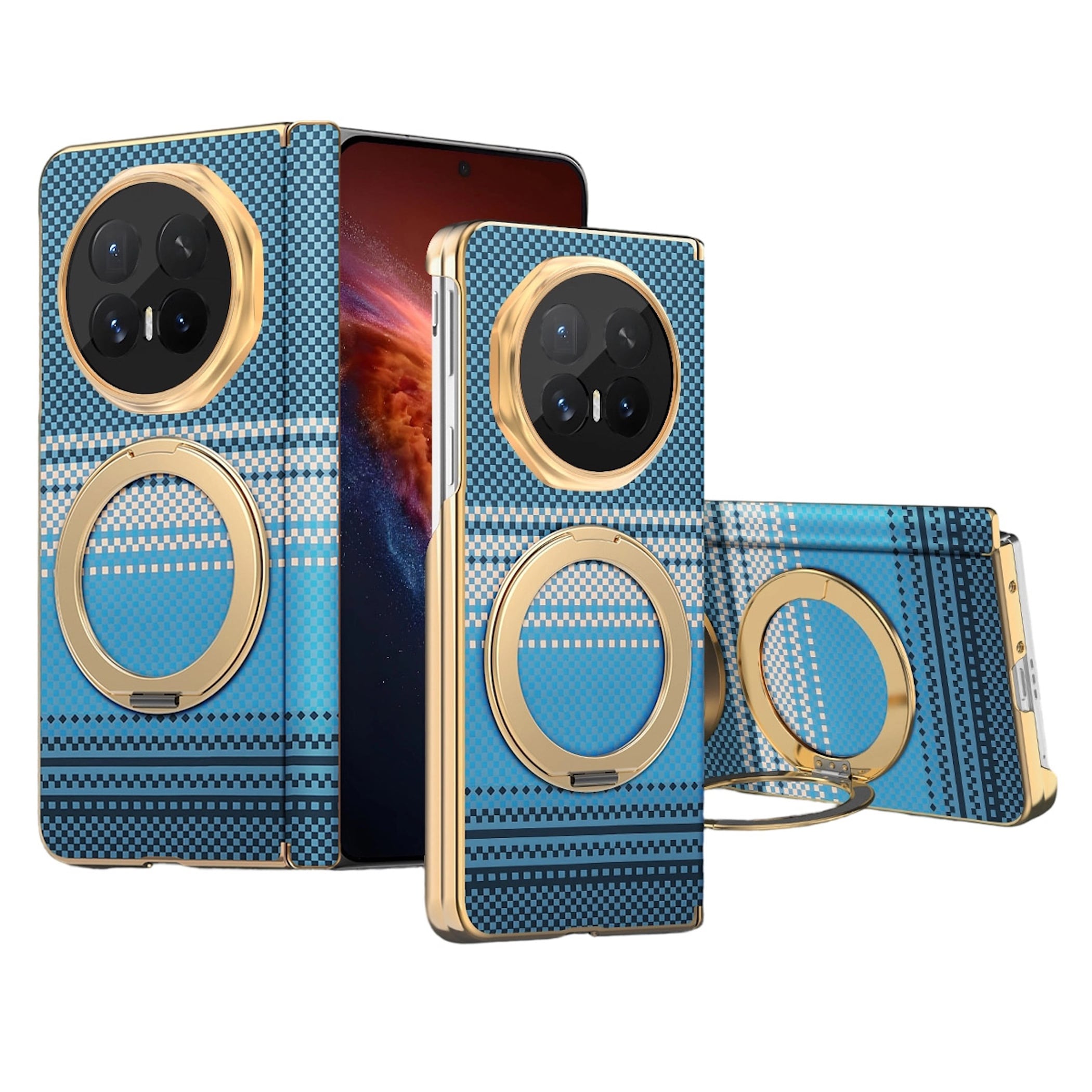Handyh&uuml;lle MagSafe Drehkippst&auml;nder Retro f&uuml;r Honor Magic V5 V6 5G TPU Kunstleder 