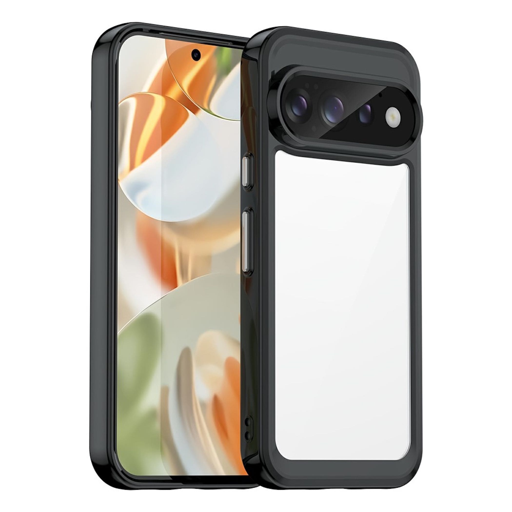 Handyh&uuml;lle Sto&szlig;fest f&uuml;r Google Pixel 11 / Pixel 11 Pro TPU Acryl Hybrid Schwarz 