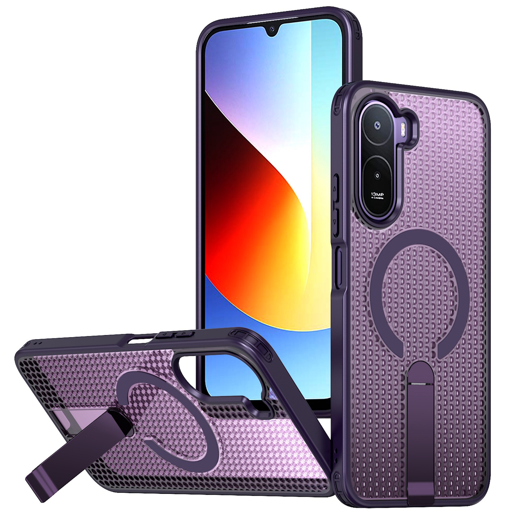 Handyh&uuml;lle Magnetische Kickstand Silikon Xiaomi Redmi A7 Pro 5G / 4G TPU / PC 