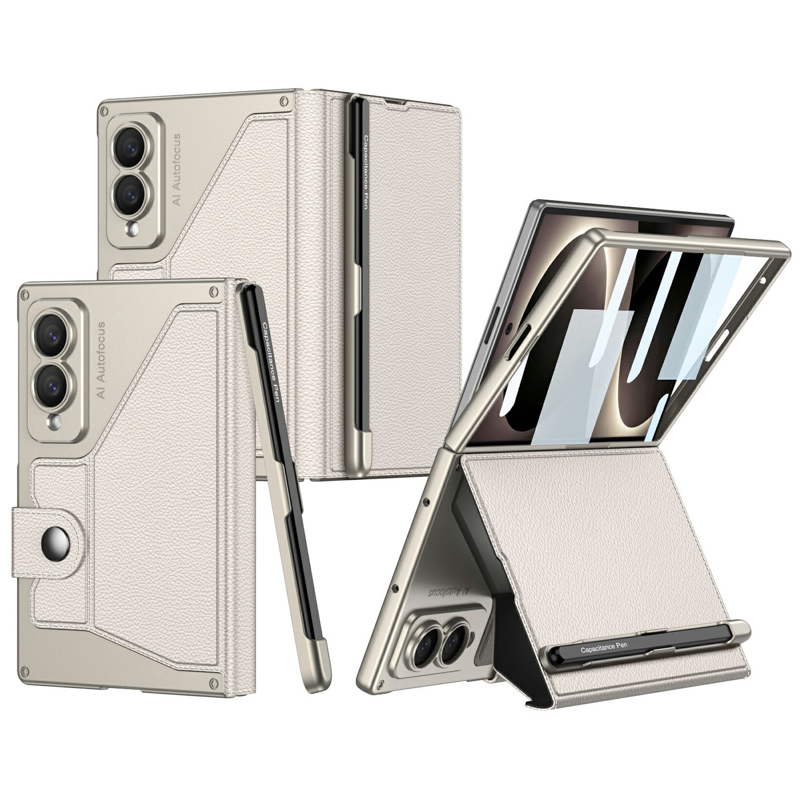 Handyhülle + 9H Schutzglas + Stifthalter Samsung Galaxy Z Fold8 5G Full Cover