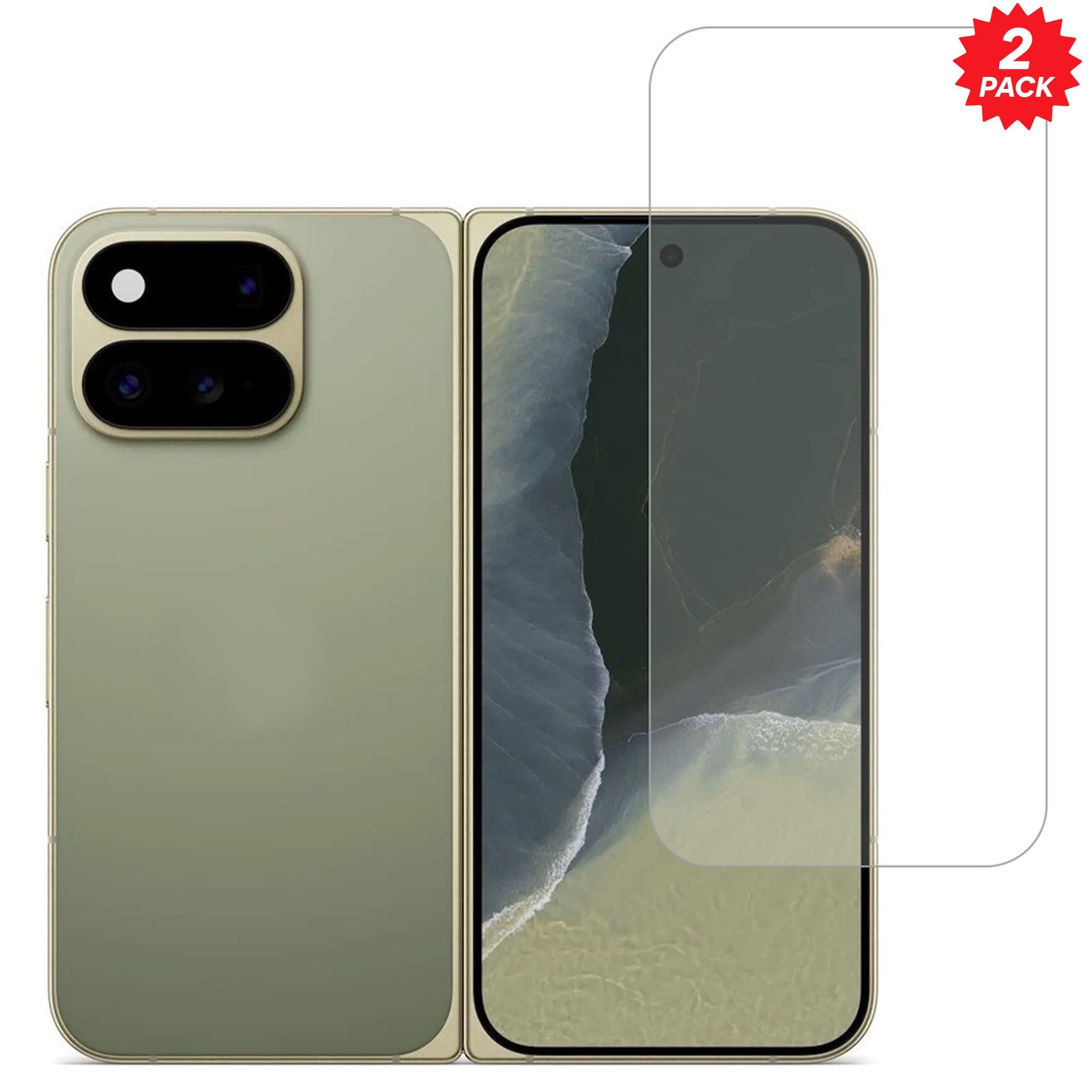 2x Schutzglas Displayschutz f&uuml;r Google Pixel 11 Pro Fold 9H Hartglas Bildschirm 