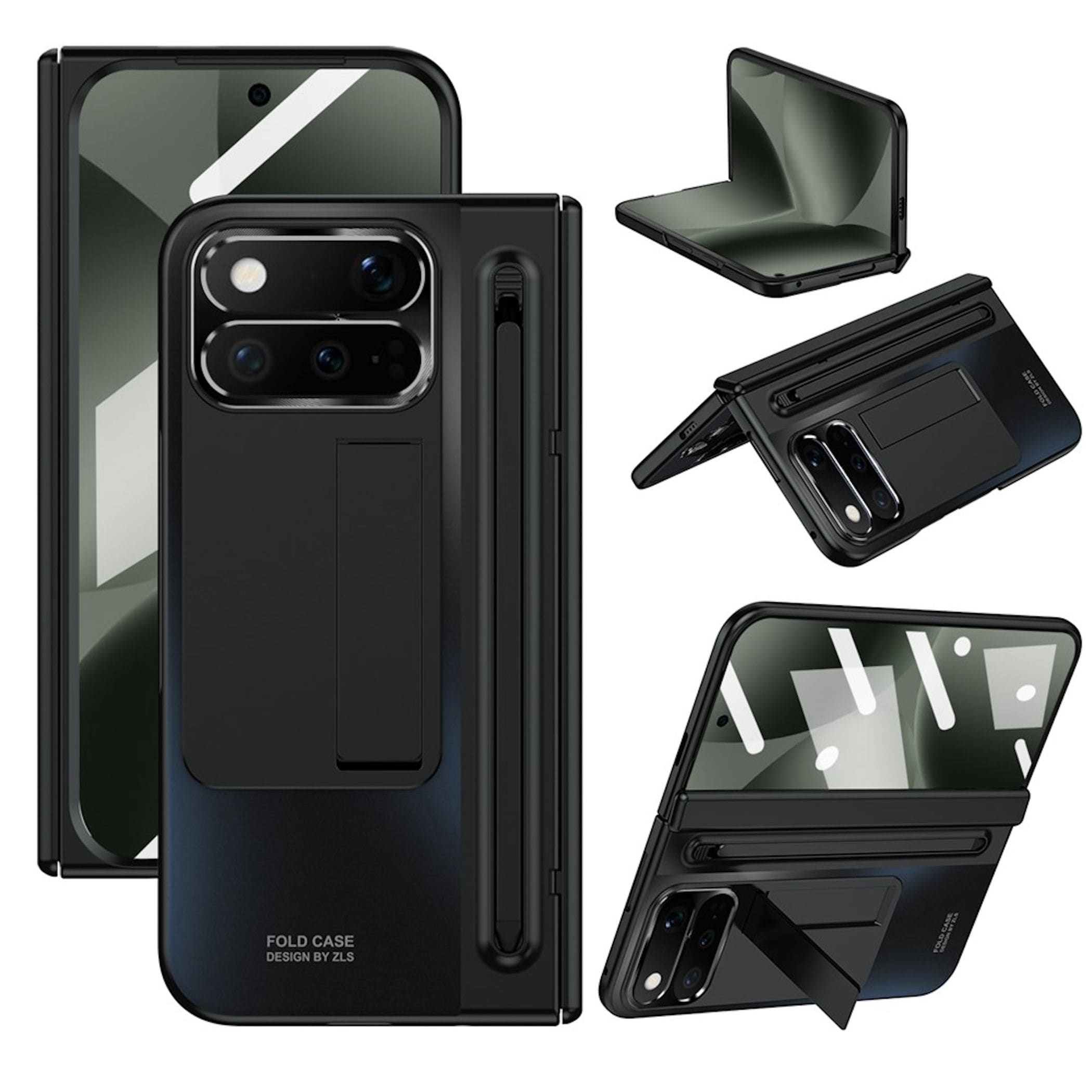 Handyh&uuml;lle + 9H Schutzglas + Stift f&uuml;r Google Pixel 11 Pro Fold Full Cover 