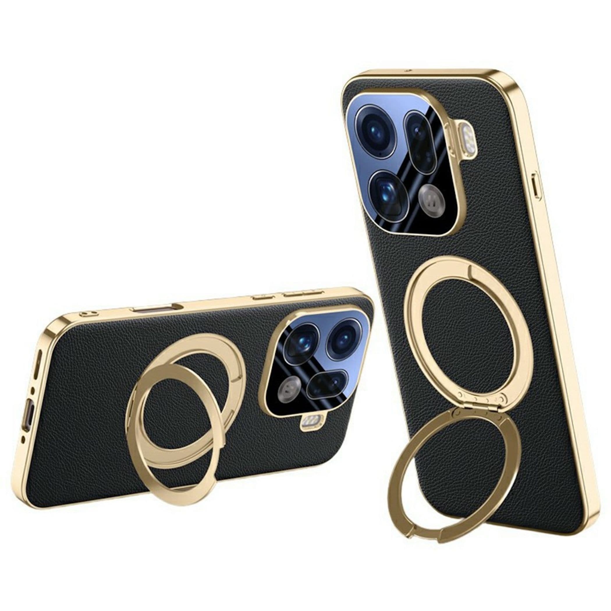 Magnetische Ringhalter Handyh&uuml;lle f&uuml;r Oppo Find X9 Pro 5G mit Kameraschutzglas 