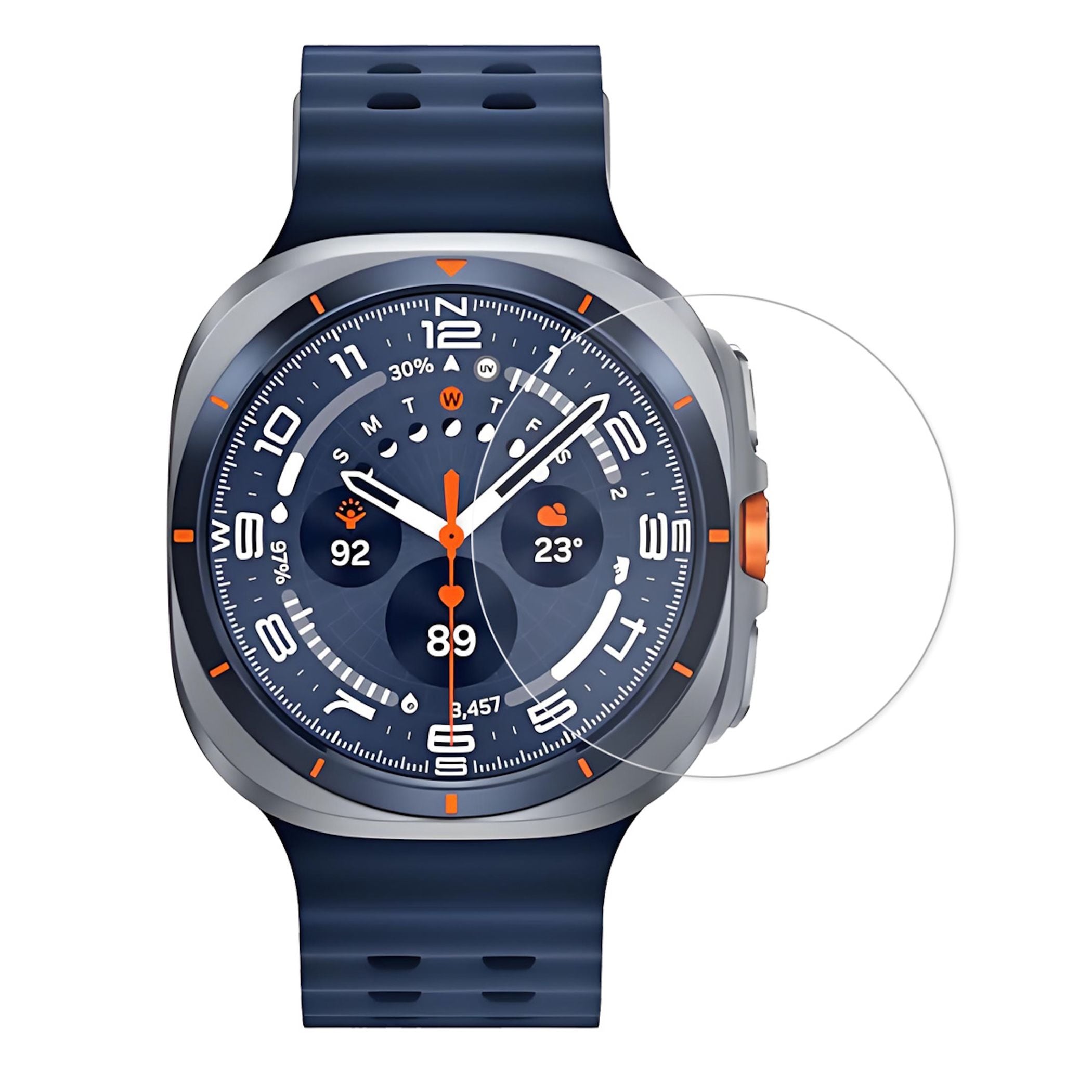 Smartwatch Schutzglas f&uuml;r Samsung Galaxy Watch Ultra 2 47mm Plexiglas Display 