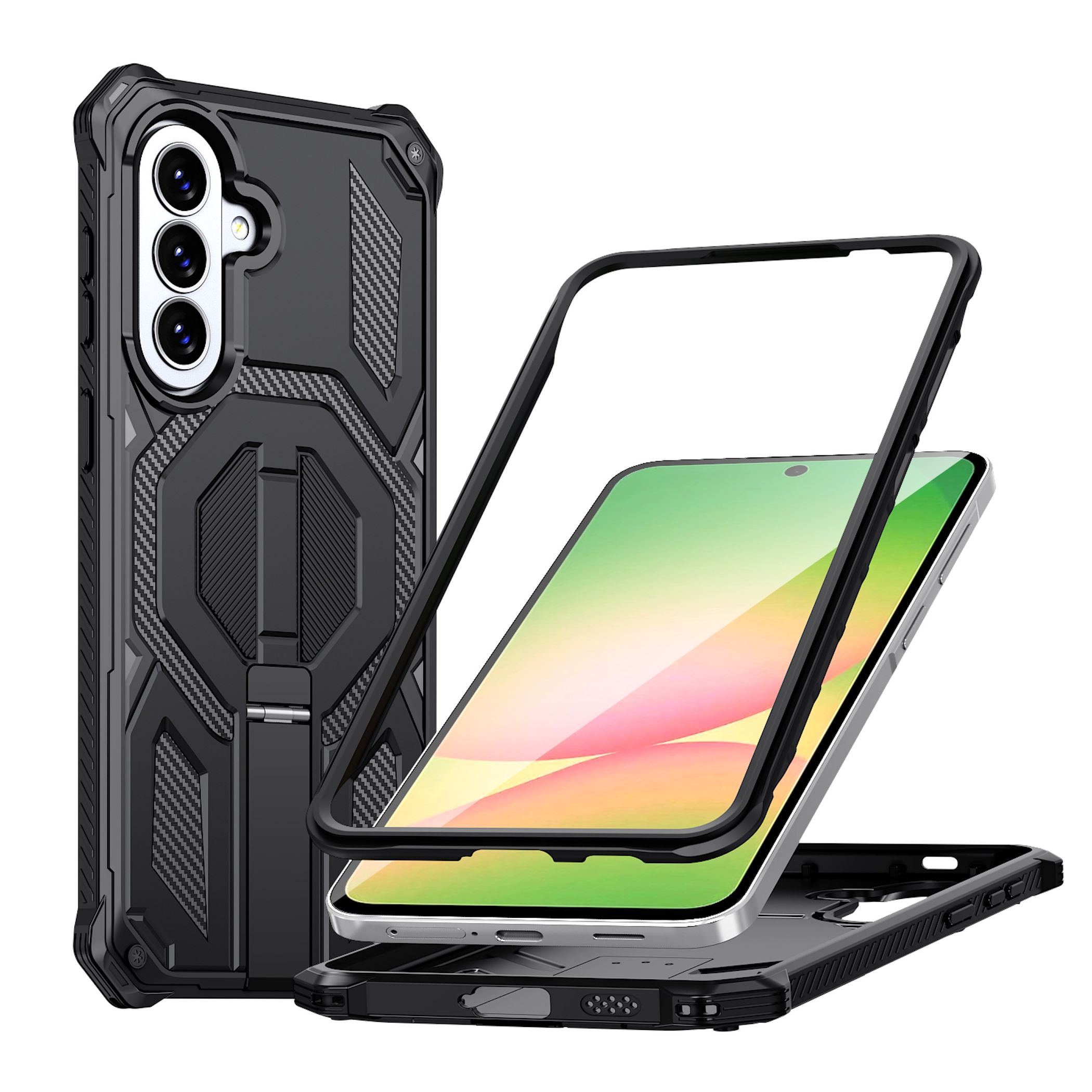 Magnetische Handyh&uuml;lle f&uuml;r Samsung Galaxy A56 / A37 / A36 / A27 St&auml;nder Bumper 