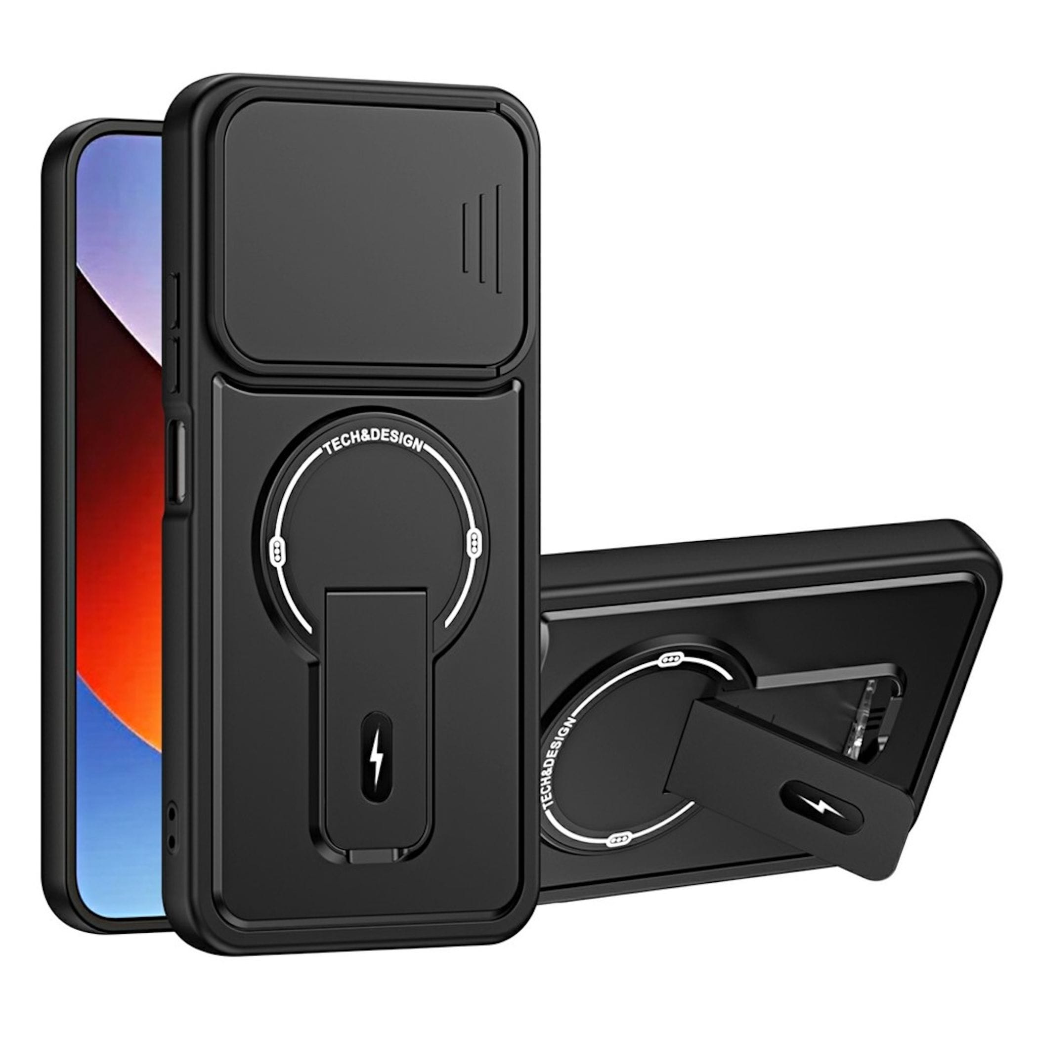 Magnetische Camshield Handyh&uuml;lle f&uuml;r Xiaomi Redmi A7 Pro 4G Kickstand St&auml;nder 