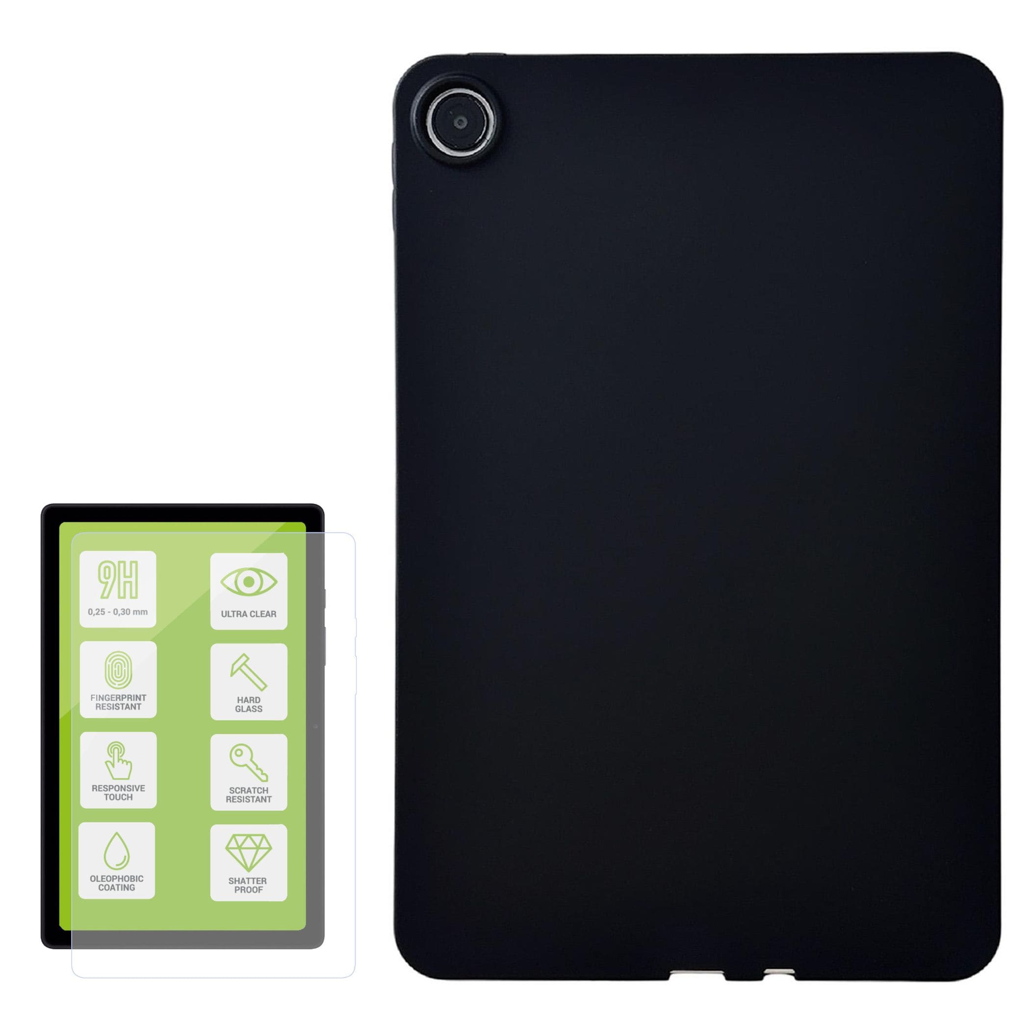 Tablet H&uuml;lle + Schutzglas f&uuml;r Xiaomi Redmi Pad 2 9.7 Zoll 2026 TPU Set 2 in 1 