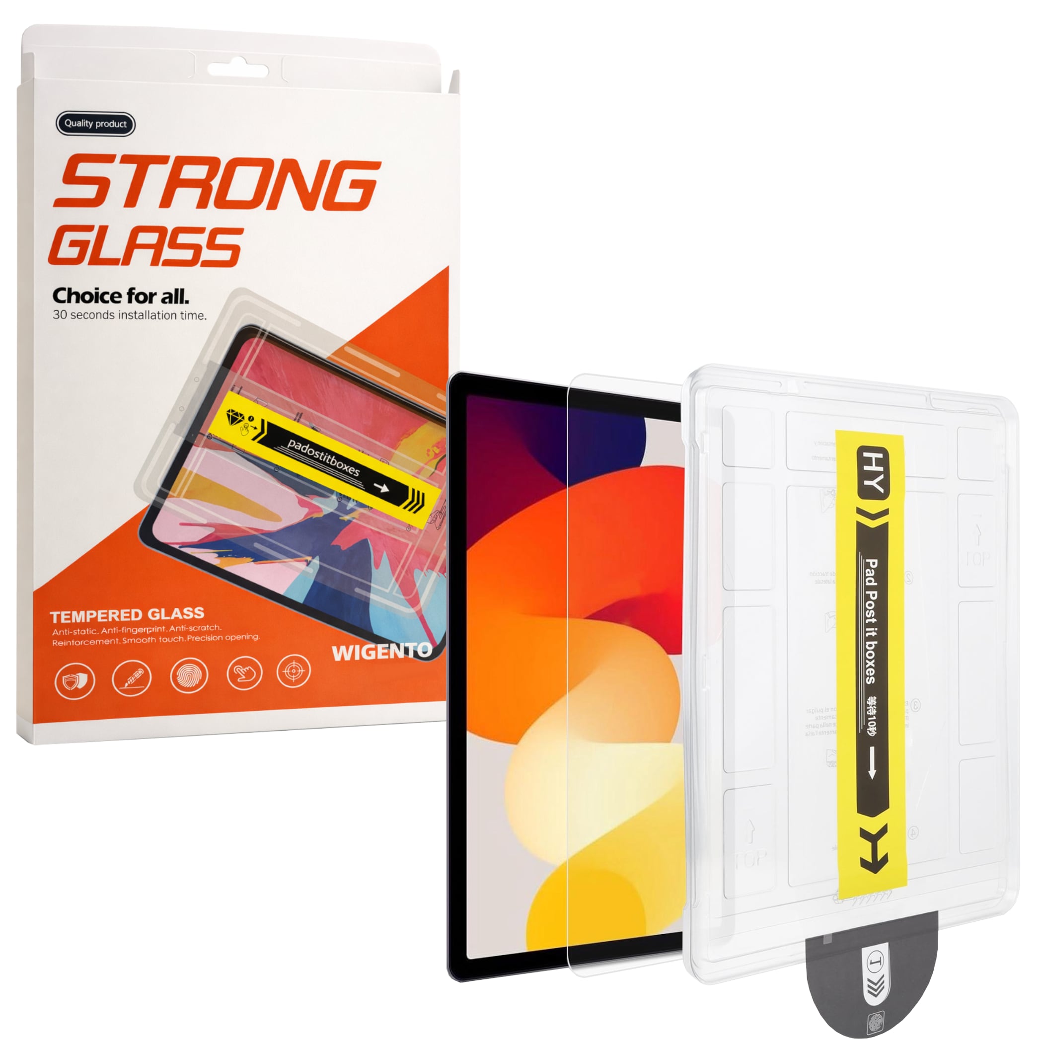 SnapFit Tablet Schutzglas f&uuml;r Xiaomi Redmi Pad 2 9.7" 2026 Installationshilfe 9H 