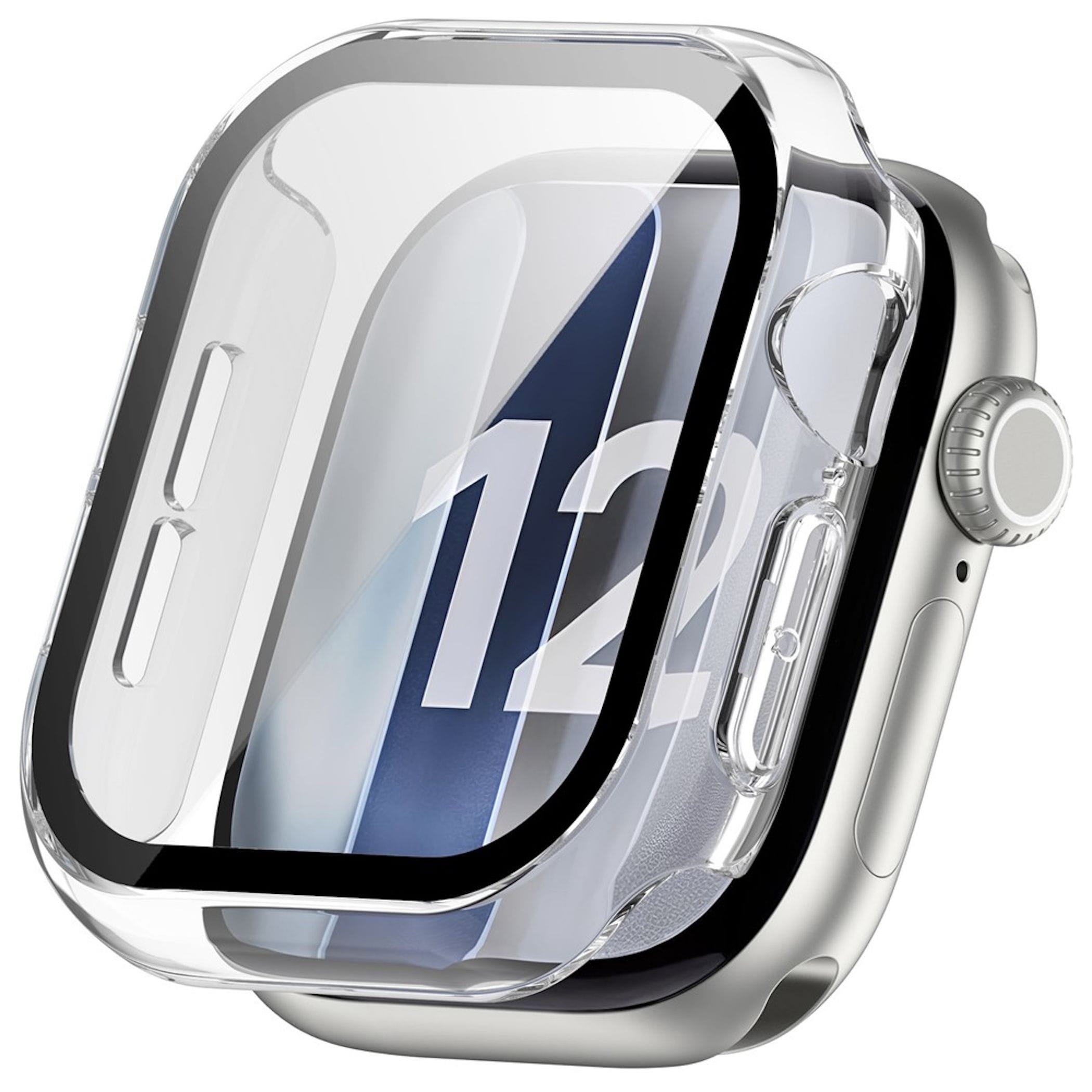 Smartwatch H&uuml;lle + Schutzglas f&uuml;r Apple Watch Series 12 46mm / 42mm Full Cover 