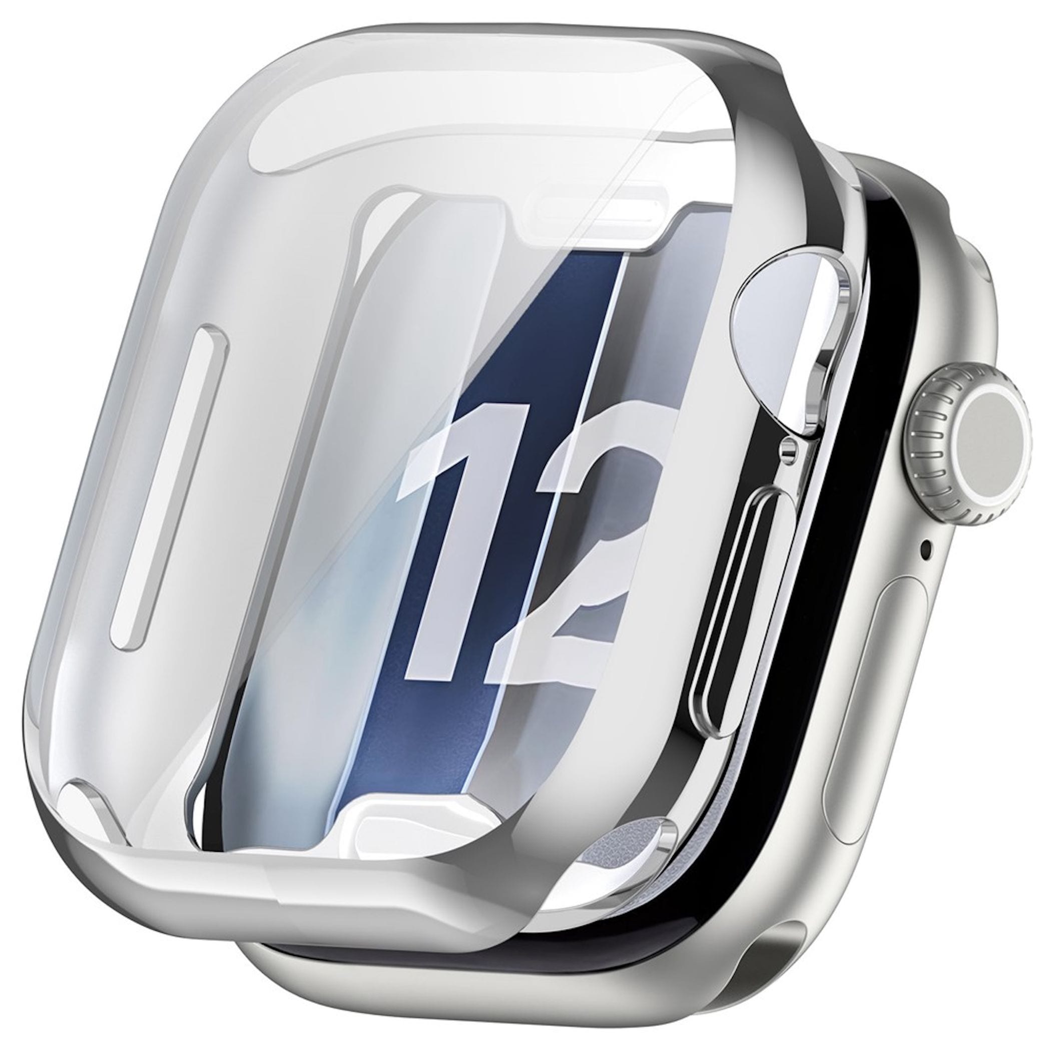 Smartwatch TPU H&uuml;lle f&uuml;r Apple Watch Series 12 46mm / 42mm Electroplated Cover 
