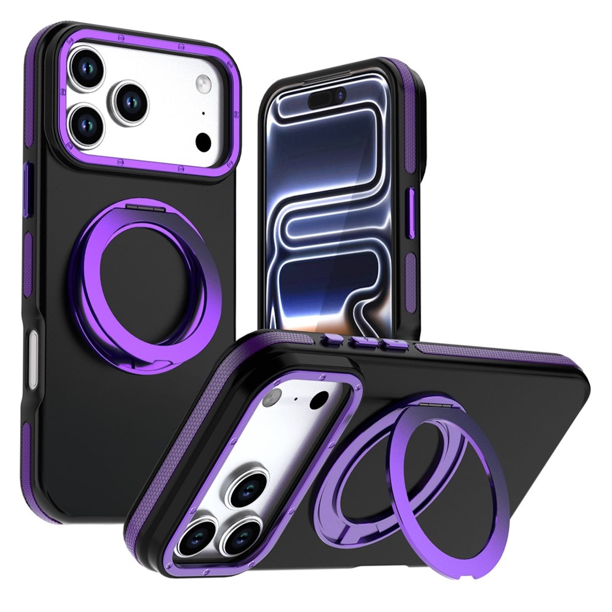 Magnet Handyh&uuml;lle f&uuml;r Apple iPhone 18 17 Pro & Max 360 Grad Ringhalter St&auml;nder 