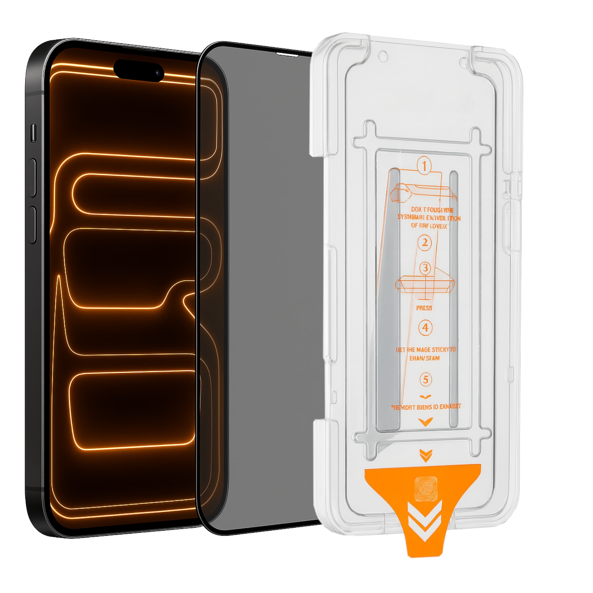 SnapFit Privacy Schutzglas f&uuml;r Apple iPhone 18 Pro Installationshilfe Premium H9 
