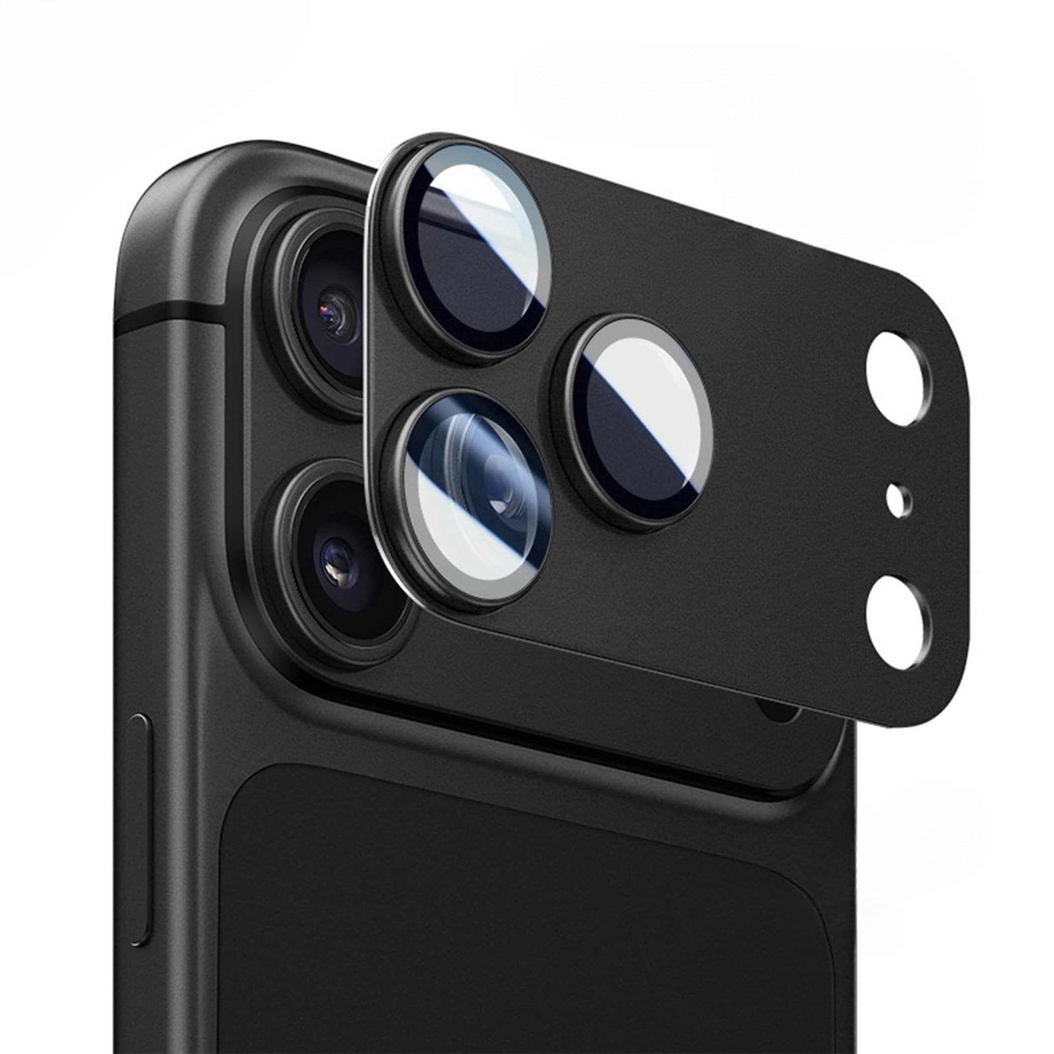 3D Kamera Schutzglas f&uuml;r Apple Phone 18 Pro 9H Linsen Aluminium Komplettschutz 