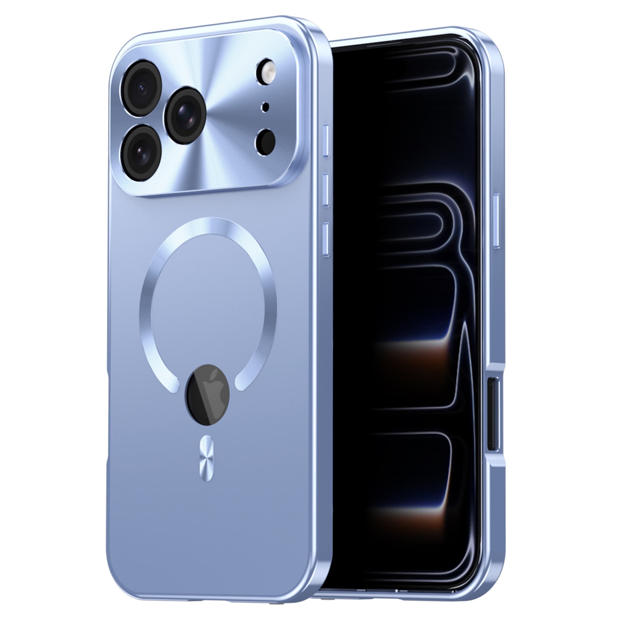 Magsafe Handyh&uuml;lle + Privacy Hart Schutz Glas f&uuml;r Apple iPhone 18 Pro Max Metall 