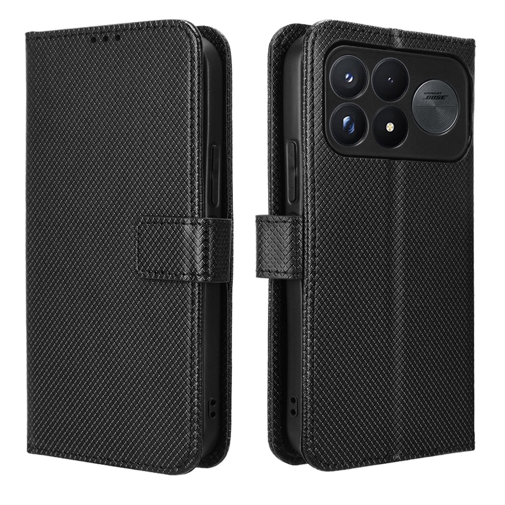 Handyh&uuml;lle Klapp Tasche Xiaomi Poco F9 Ultra 5G Kunstleder Diamant Book Design 