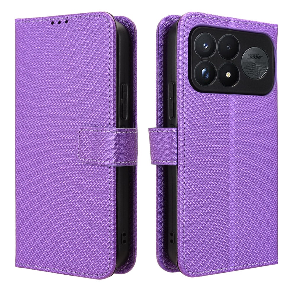 Handyh&uuml;lle Klapp Tasche Xiaomi Poco F9 Ultra 5G Kunstleder Diamant Book Design 
