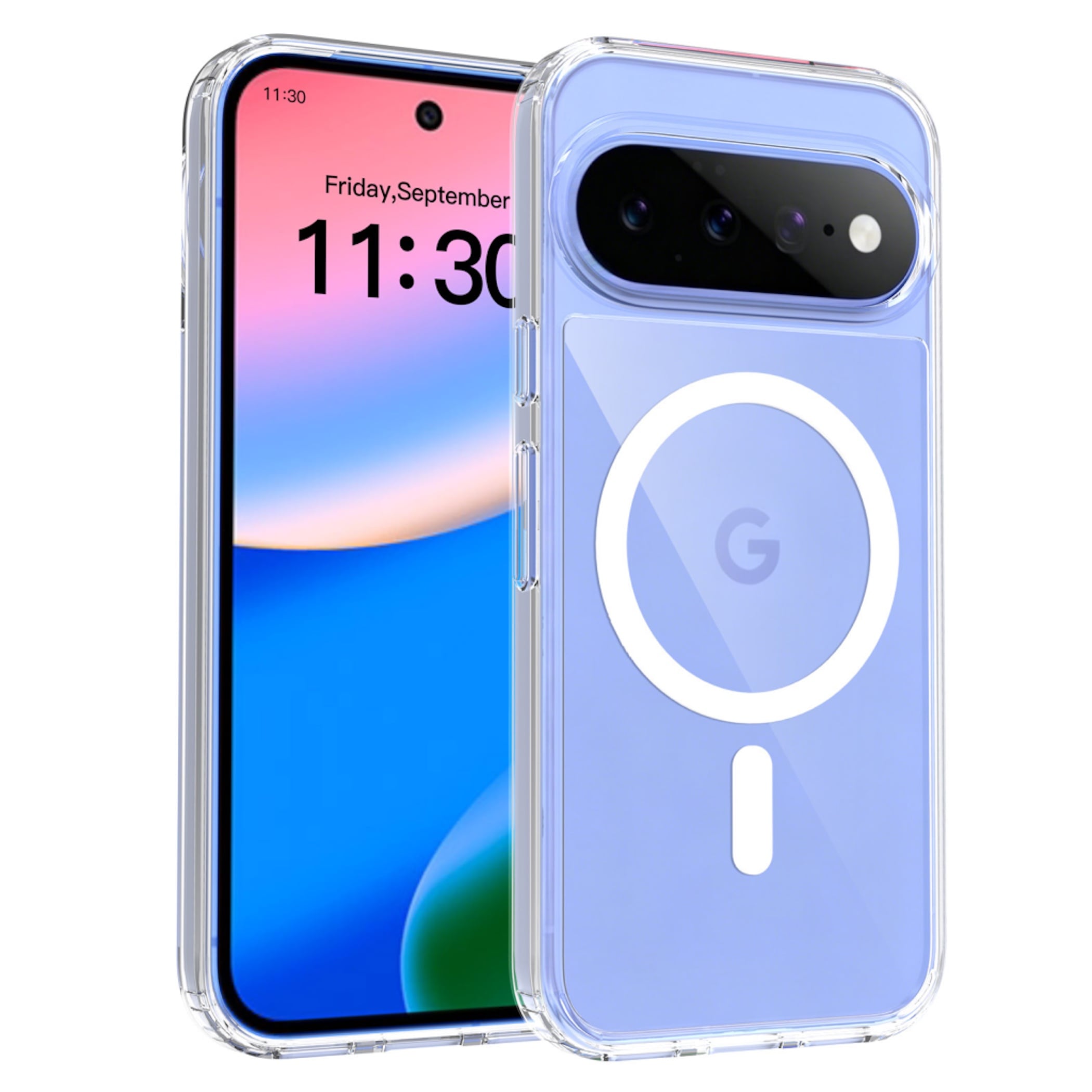 Magsafe Handyh&uuml;lle f&uuml;r Google Pixel 11 Pro XL TPU Silikon Sto&szlig;fest D&uuml;nn Ring 