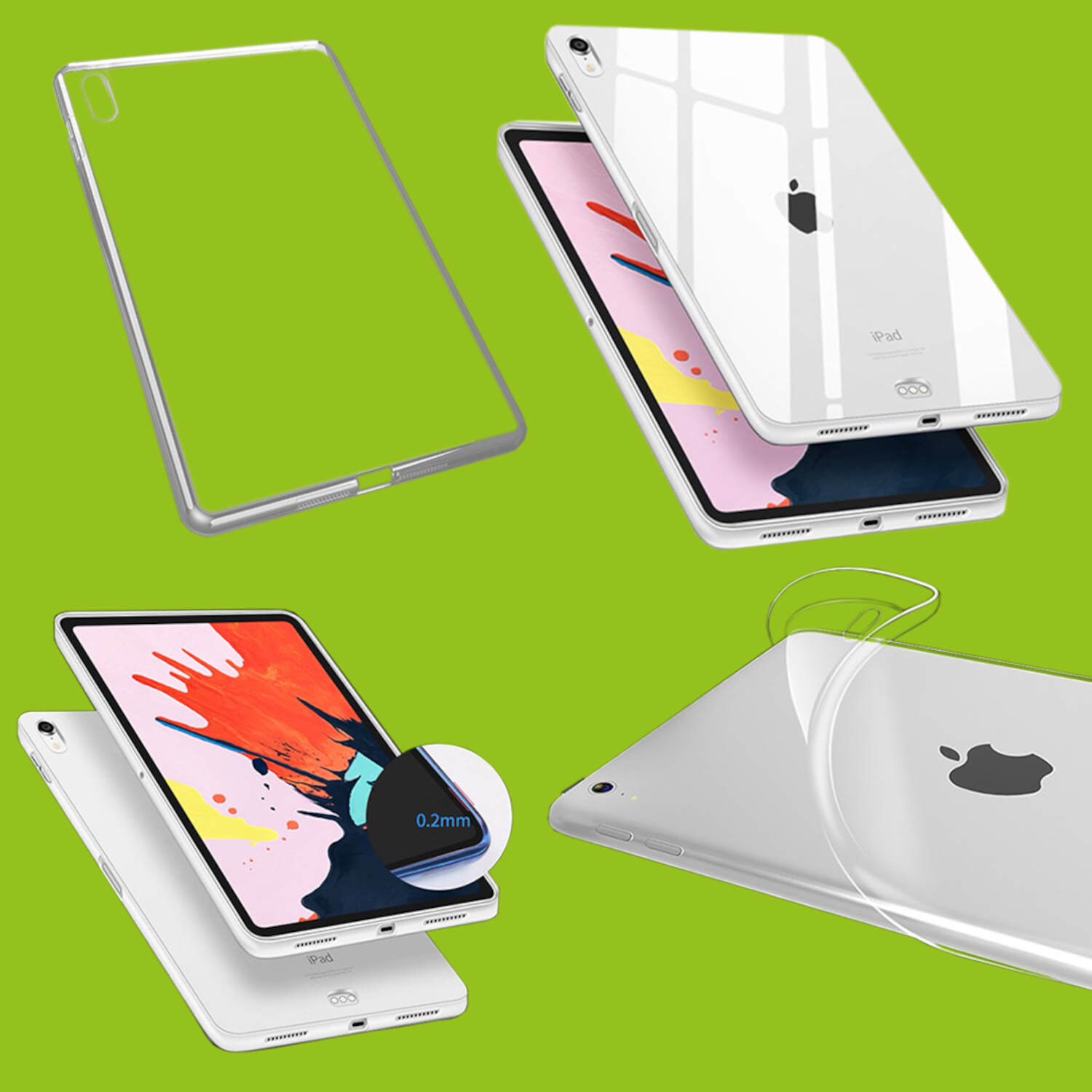 F&uuml;r Apple iPad Air 11 2025 / 2024 / Transparent H&uuml;lle TPU Silikon D&uuml;nn 